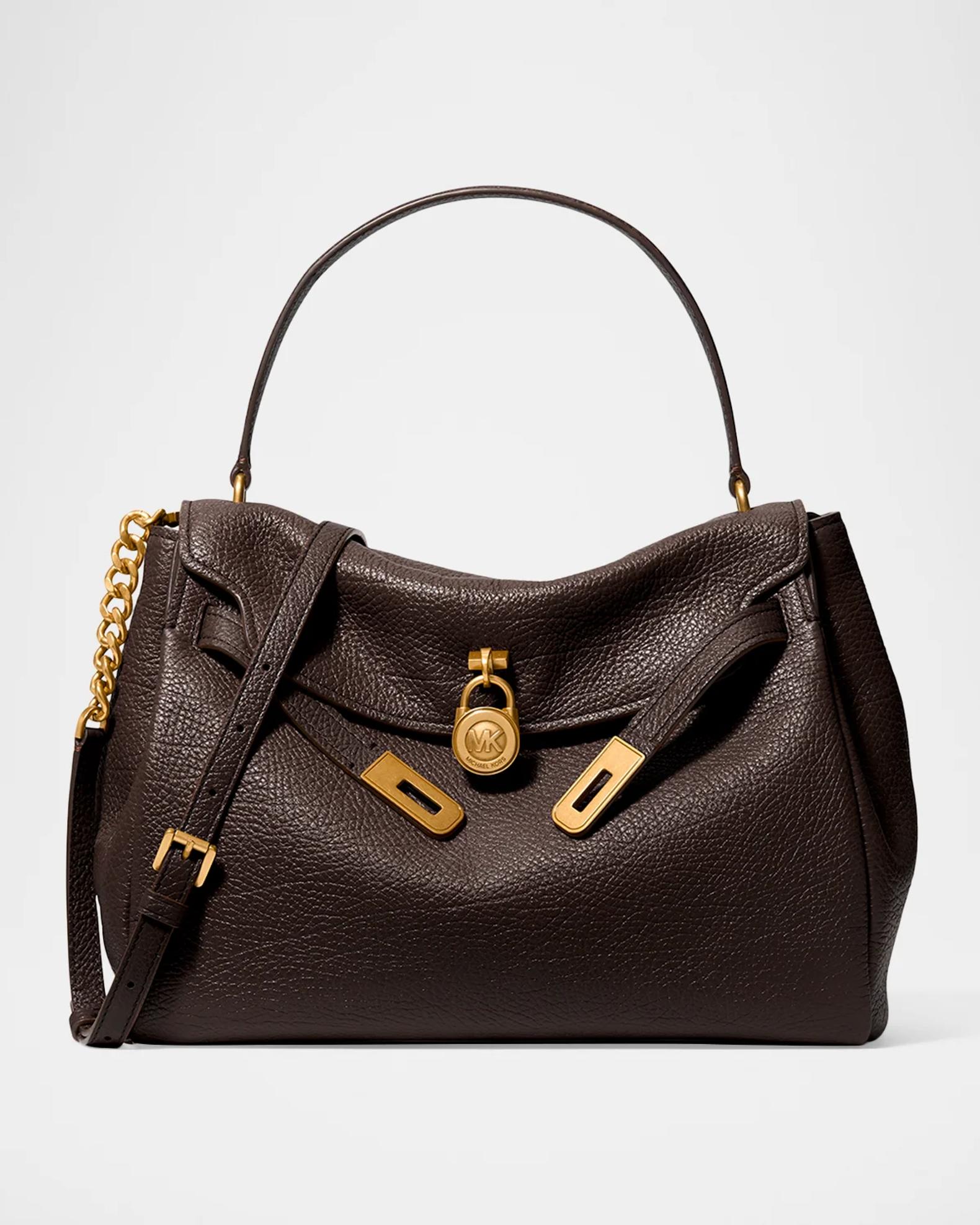 MICHAEL Michael Kors Padlock Leather Top Handle Bag | Neiman Marcus