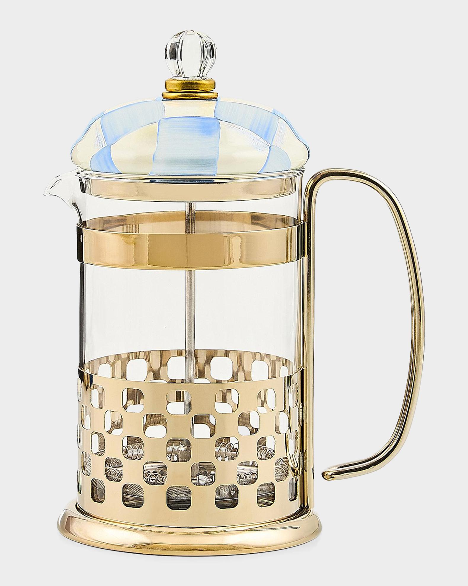 MacKenzie-Childs Sky Check French Press | Neiman Marcus