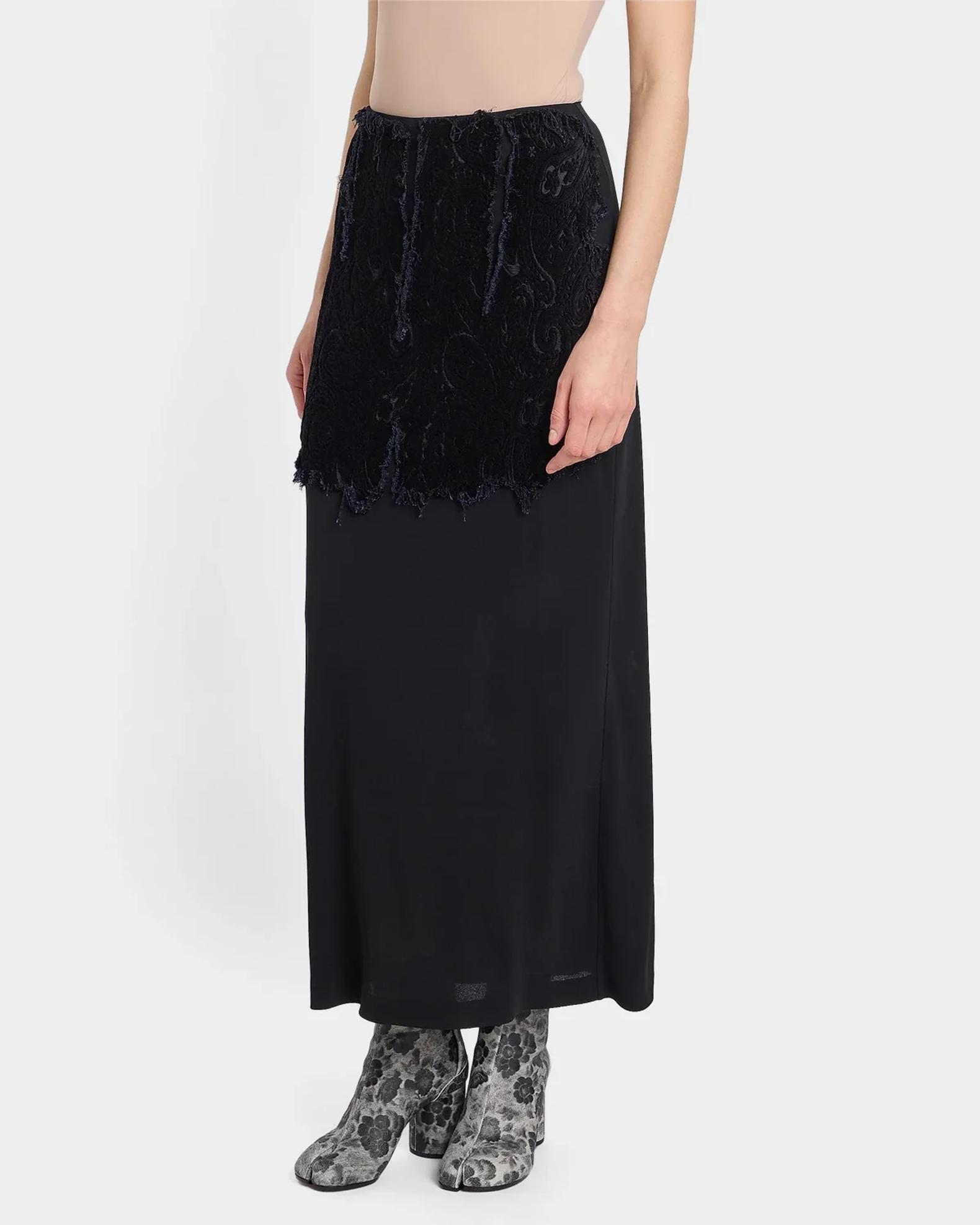 MM6 Maison Margiela Textured Paisley Maxi Skirt | Neiman Marcus