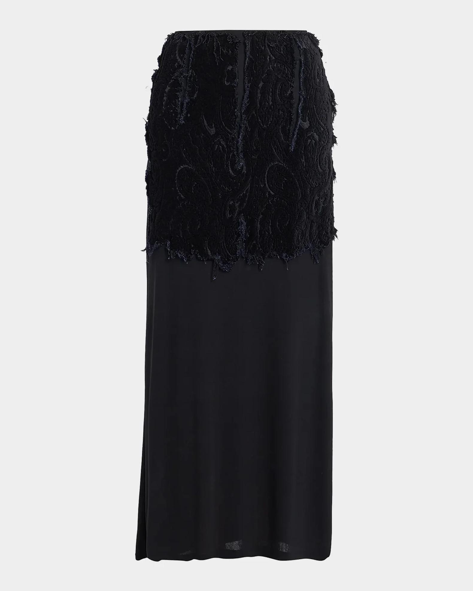 MM6 Black Paneled Midi Skirt レース MM6 Maison Margiela Textured Paisley Maxi Skirt | Neiman Marcus