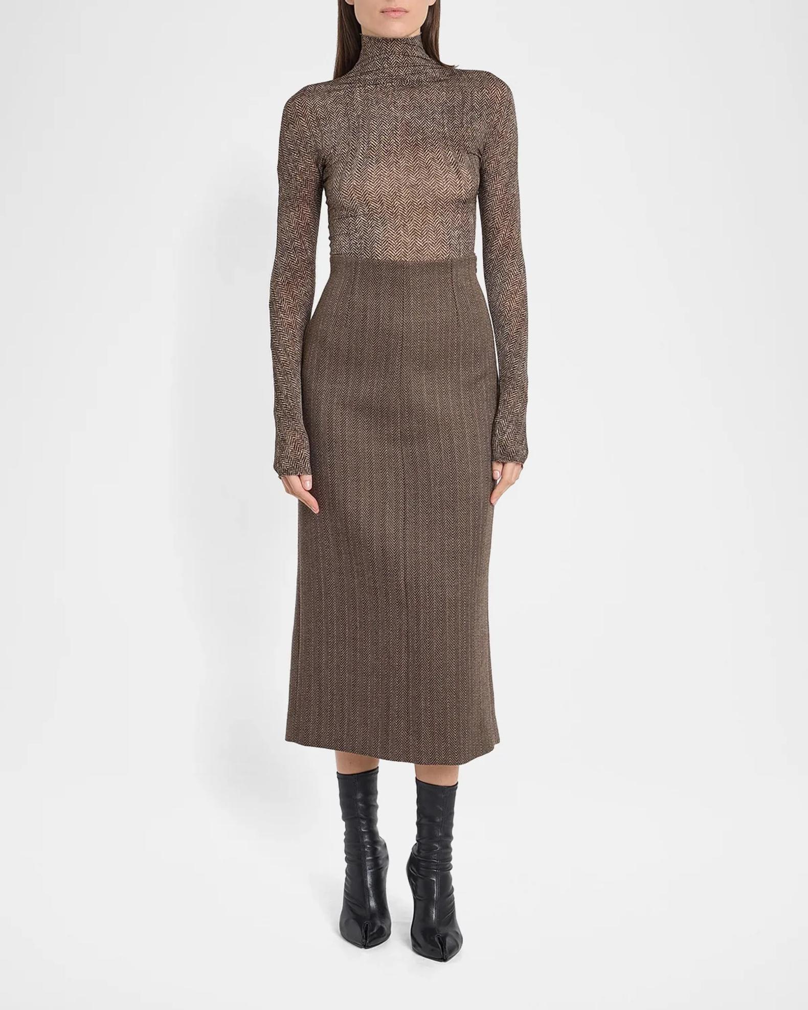 MM6 Maison Margiela Wool Midi Skirt | Neiman Marcus