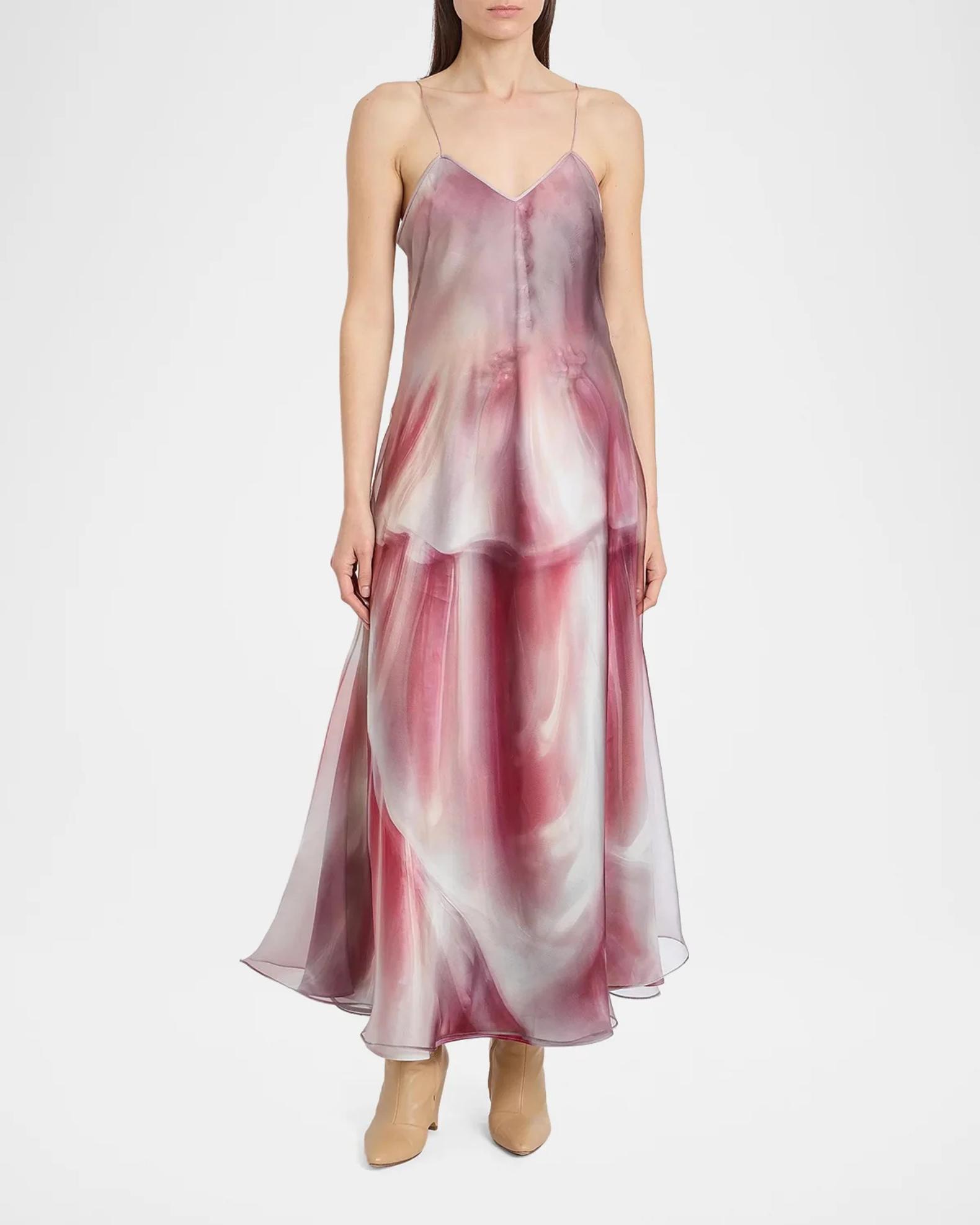 Maison Margiela Porcelain-Print A-Line Dress | Neiman Marcus