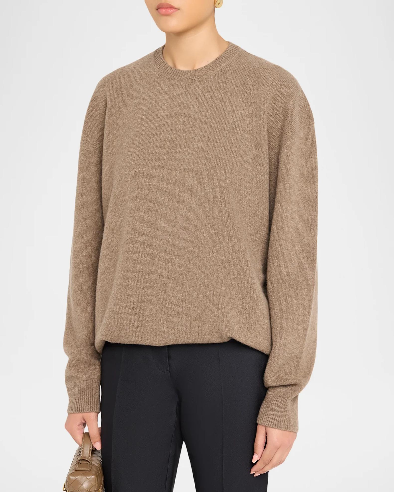 Jil Sander Men's Oversized Wool & Cashmere Crewneck Sweater | Neiman Marcus