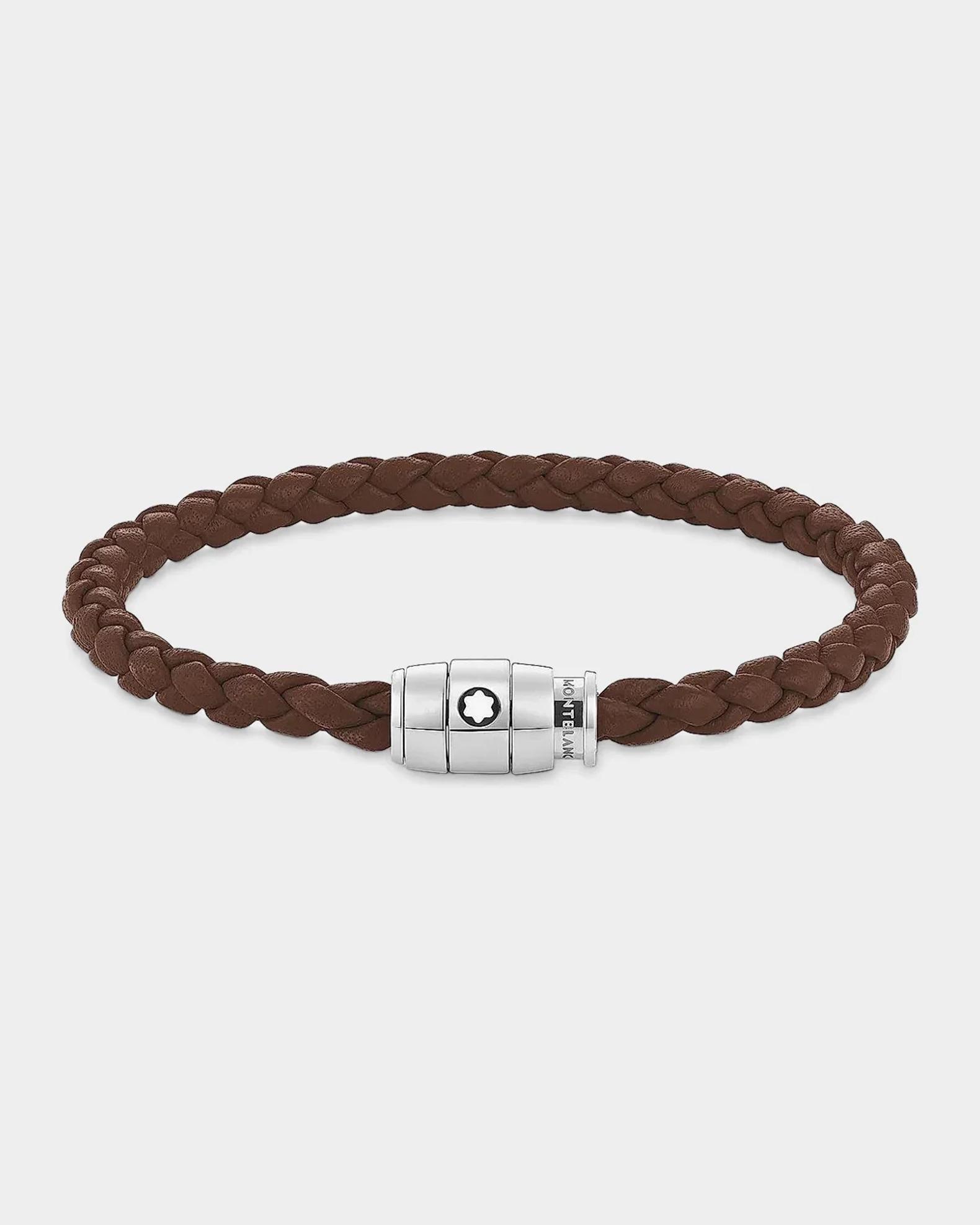 Montblanc Leather & Stainless Steel Bracelet | Neiman Marcus
