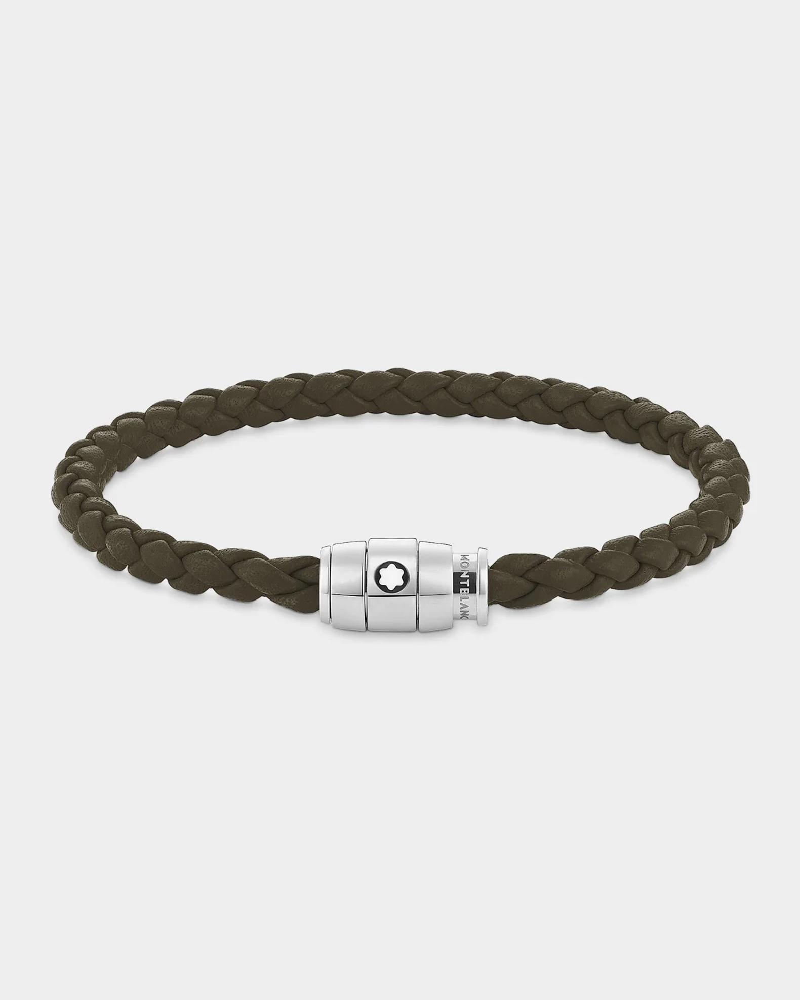 モンブラン MONTBLANC スター チャーム ブレスレット SV925 Montblanc Leather & Stainless Steel Bracelet | Neiman Marcus