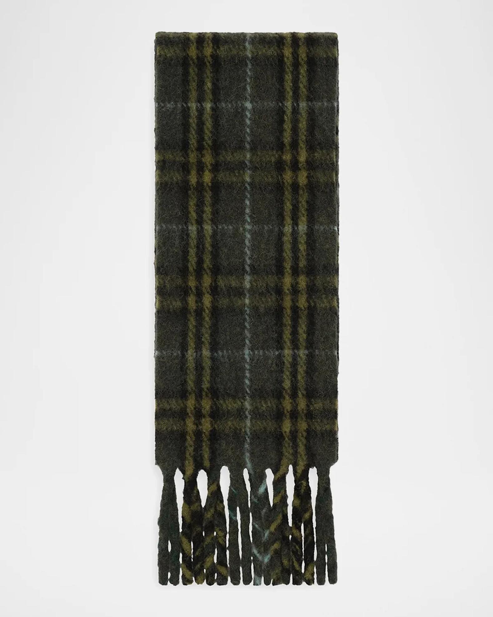 Burberry Narrow Check Alpaca Wool-Blend Scarf | Neiman Marcus