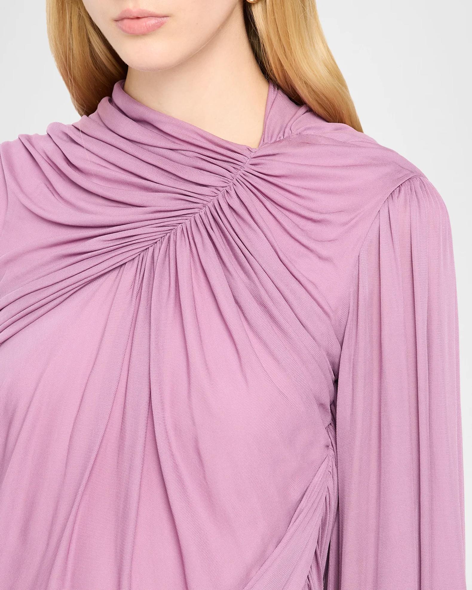 A.L.C. Celia Draped Bell-Sleeve Mini Dress | Neiman Marcus