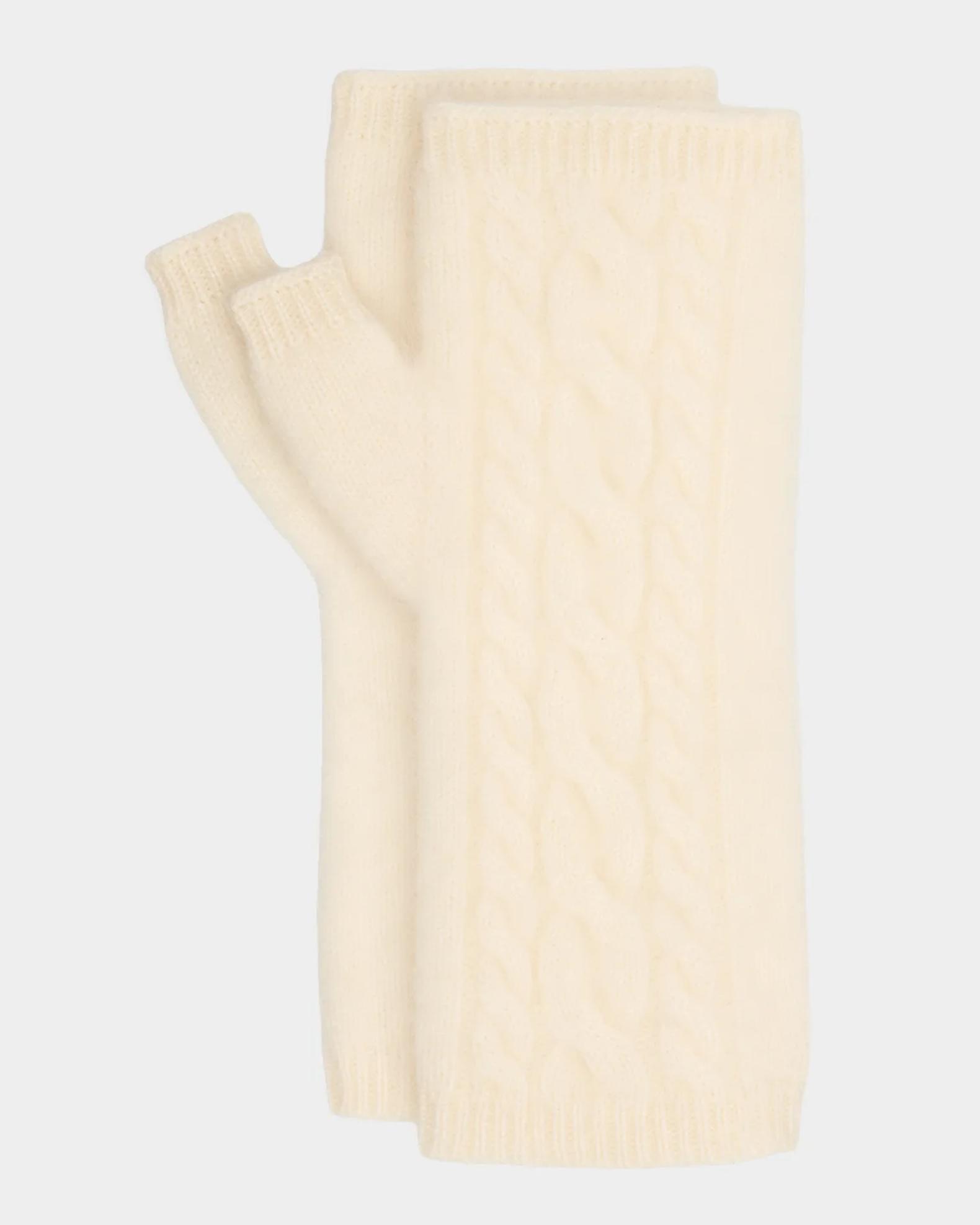 Sofia Cashmere Cashmere Cable-Knit Arm Warmers | Neiman Marcus