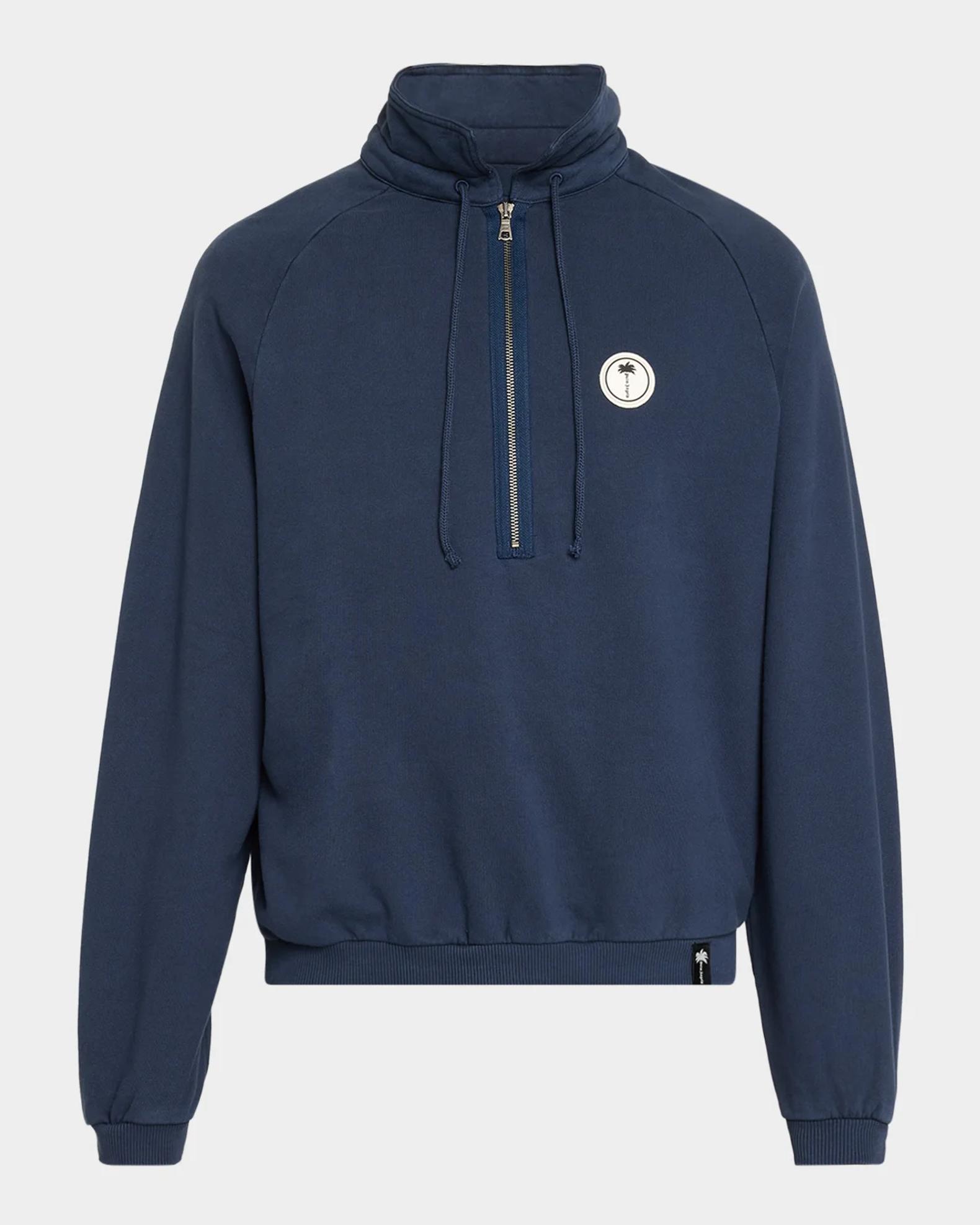 Palm Angels Men's Cotton Half-Zip Sweatshirt | Neiman Marcus