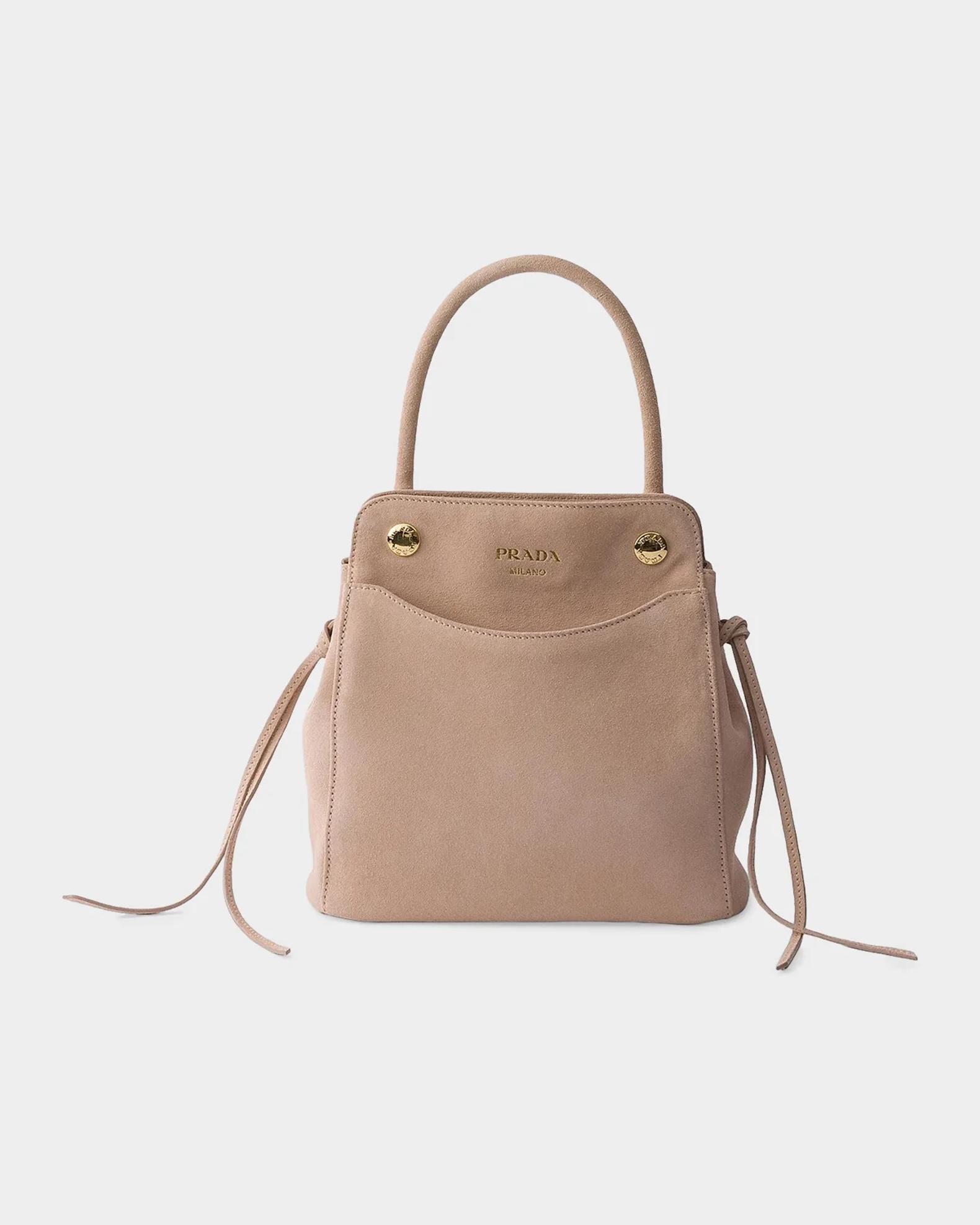 Prada Carry Mini Suede Top Handle Bag | Neiman Marcus