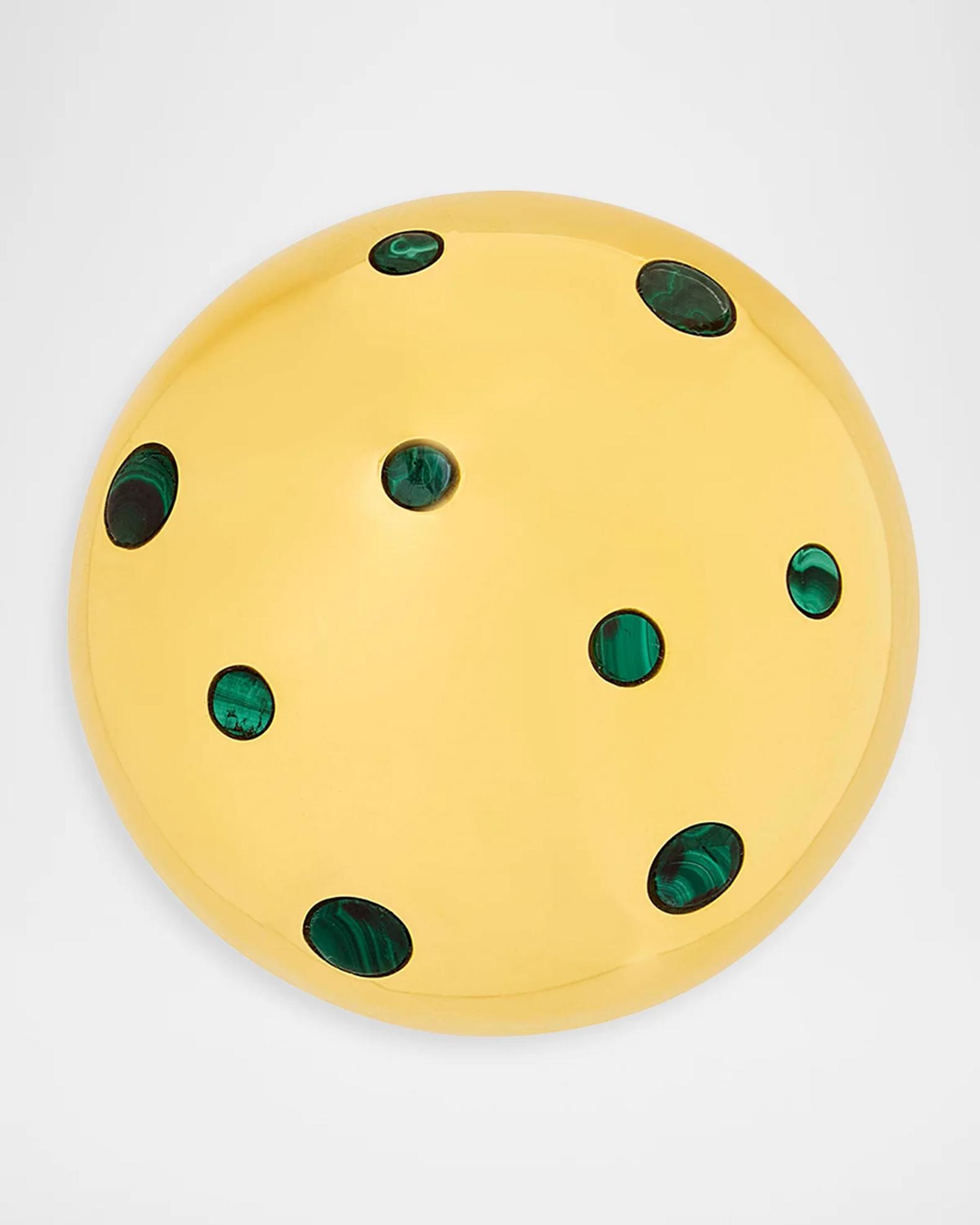 Jonathan Adler Brass & Malachite Mushroom Box | Neiman Marcus