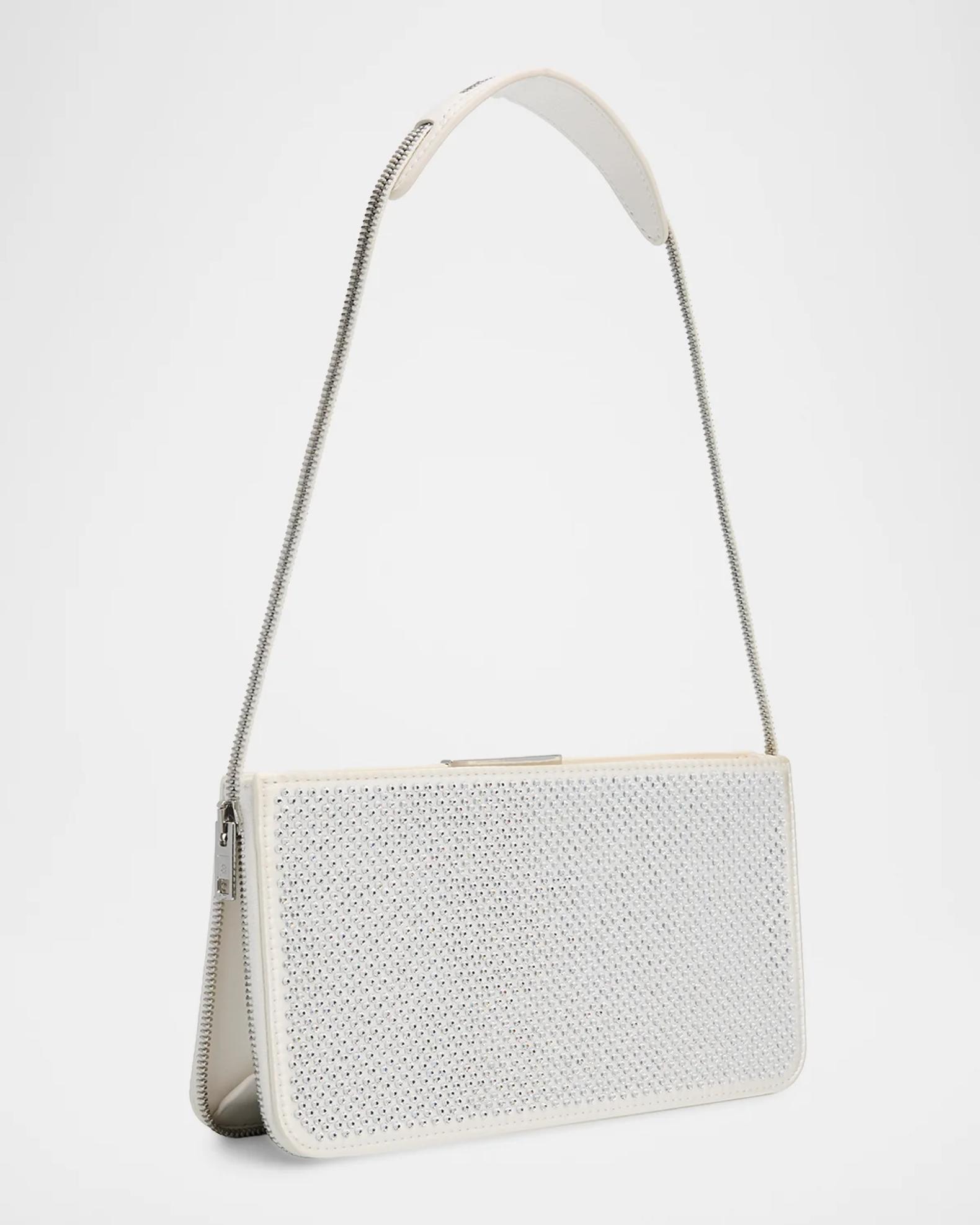 alexander wang ノベルティ　ラインストーン　ショルダーバッグ Alexander Wang Siren Crystal Satin Pochette | Neiman Marcus