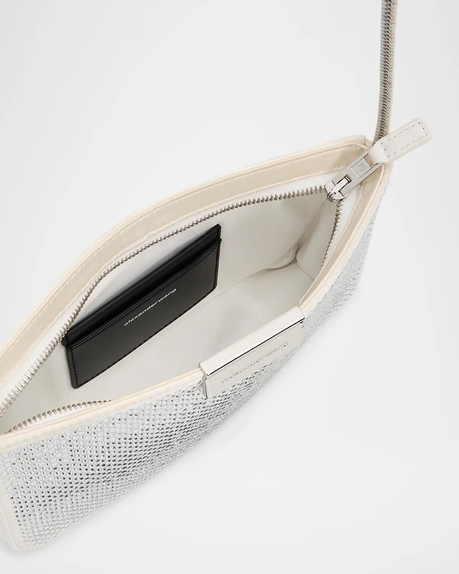 Alexander Wang Siren Crystal Satin Pochette | Neiman Marcus