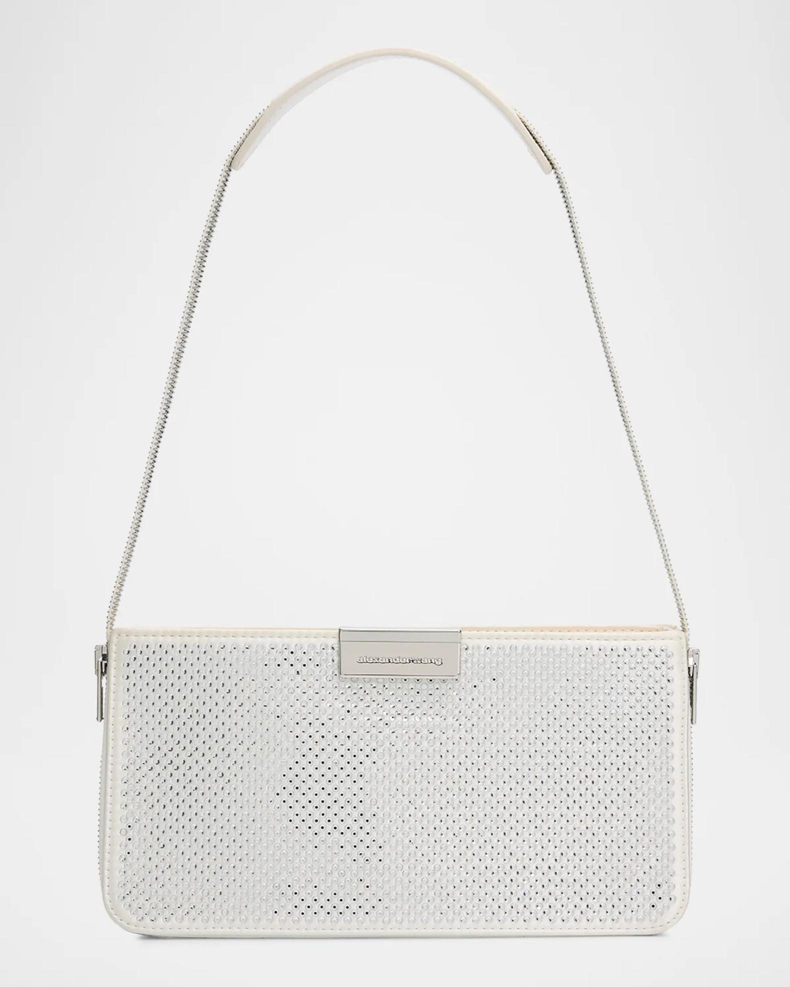 Alexander Wang Siren Crystal Satin Pochette | Neiman Marcus