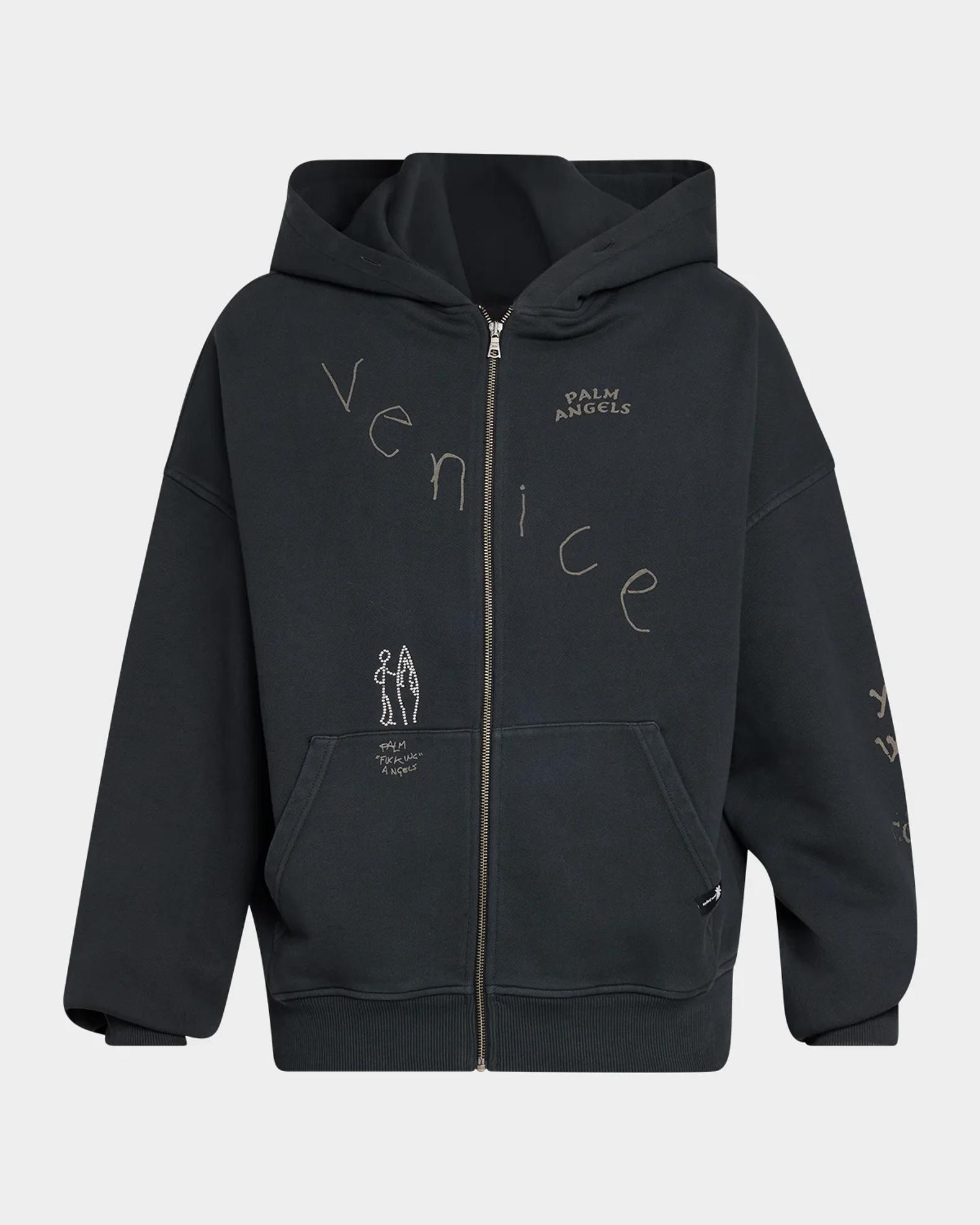 Palm Angels Men's Surfer Dream Loose Zip-Front Hoodie | Neiman Marcus