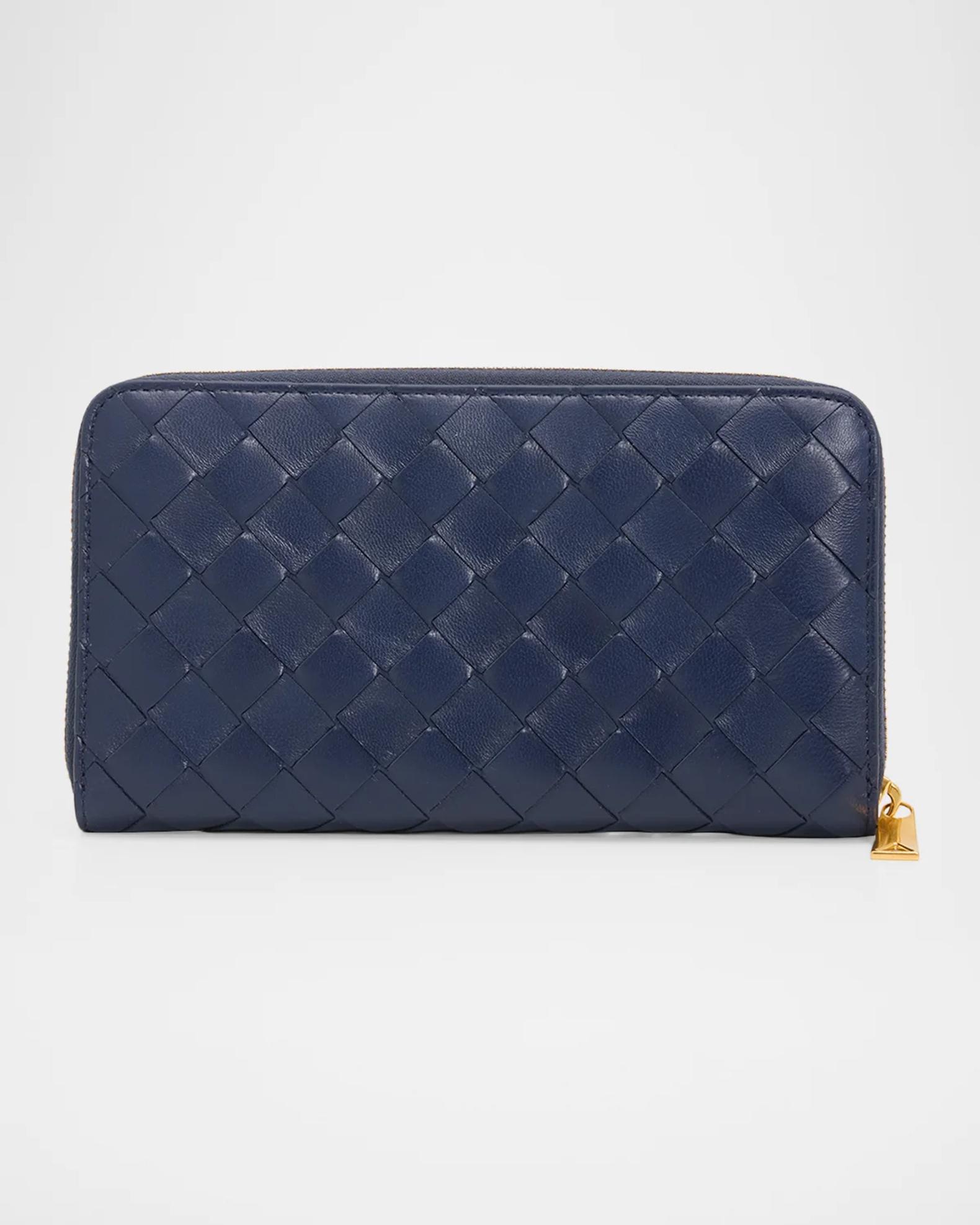 Bottega Veneta Large Zip-Around Leather Wallet | Neiman Marcus