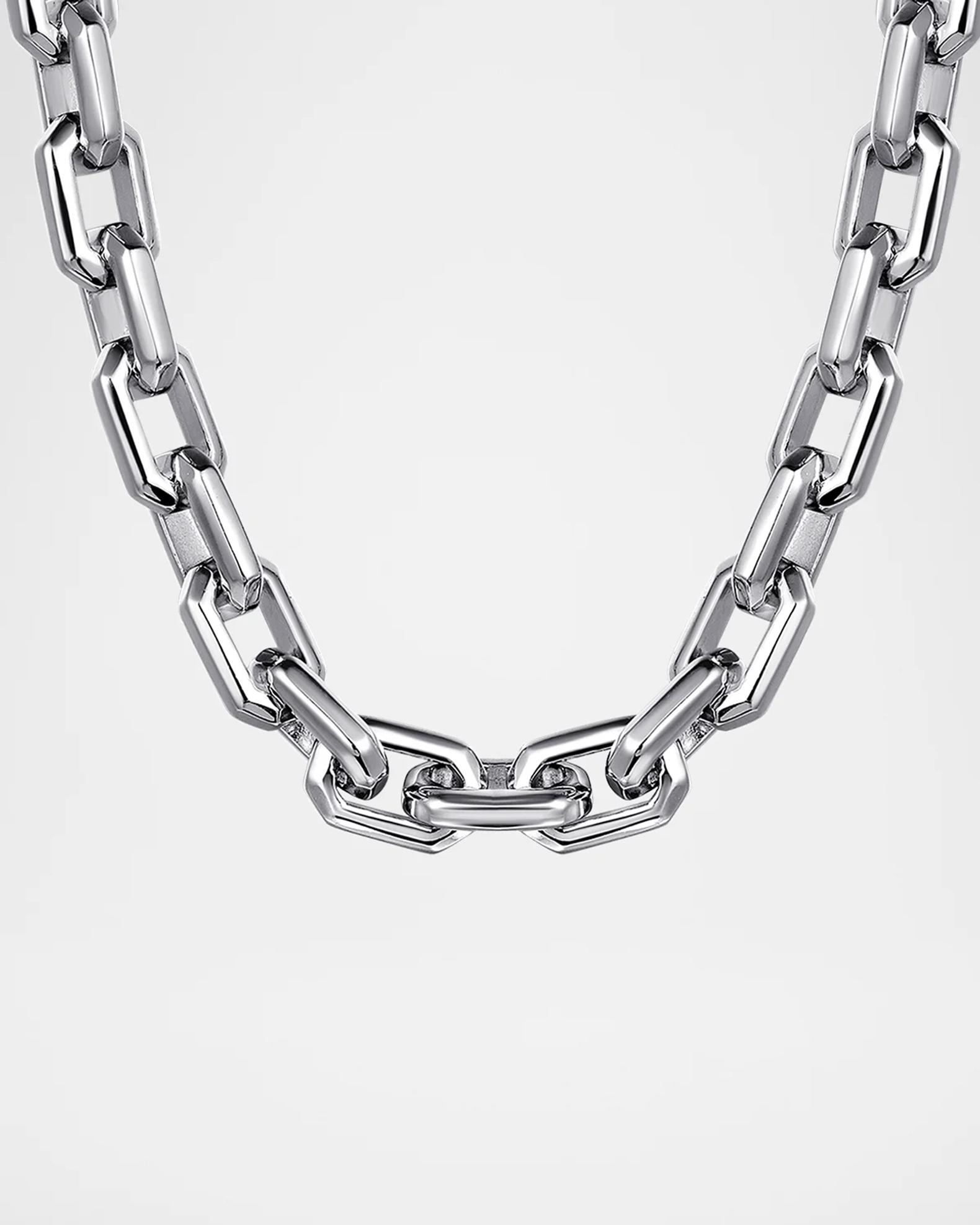Gabriel & Co Men's Classic Link Chain Necklace in Sterling Silver, 5 ...