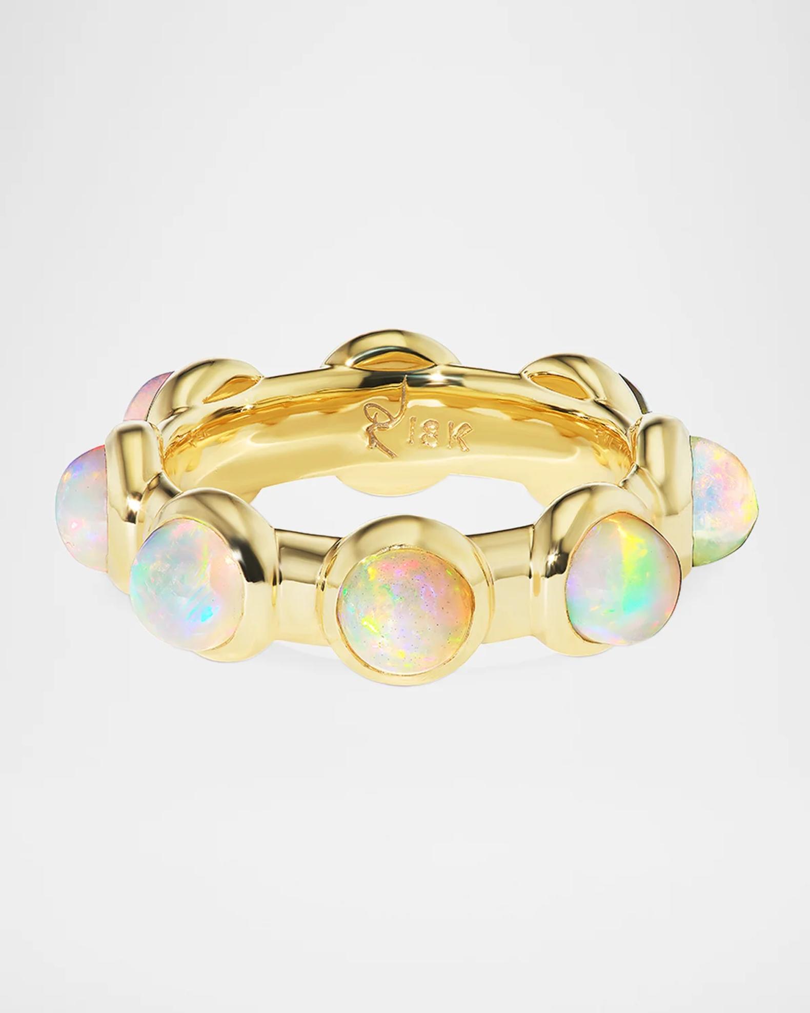 Jade Ruzzo Vic 18K Yellow Gold and Opal Ring | Neiman Marcus