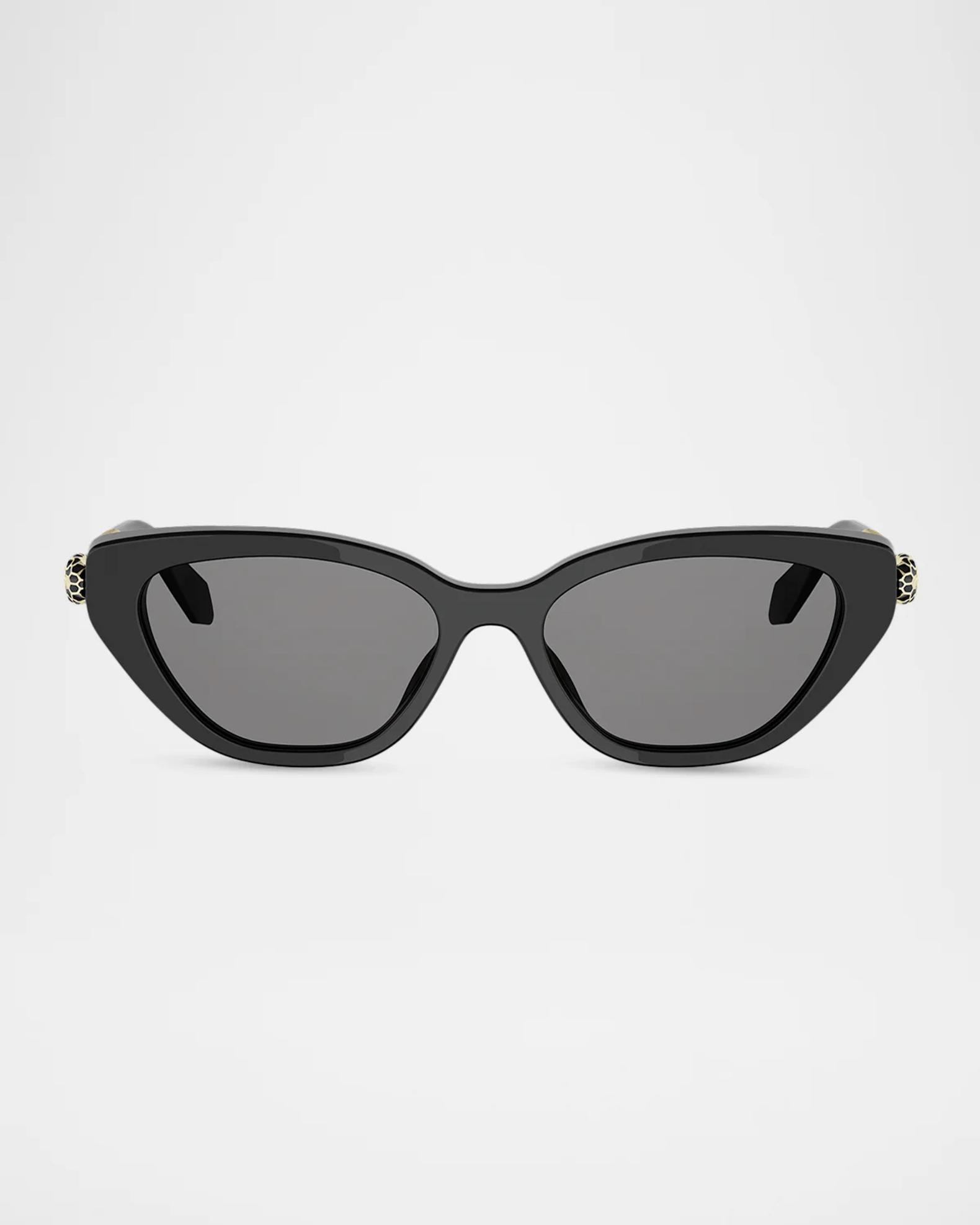 BVLGARI ブラック キャットアイ サングラス BVLGARI Serpenti Forever 52MM Cat-Eye Sunglasses | Neiman Marcus