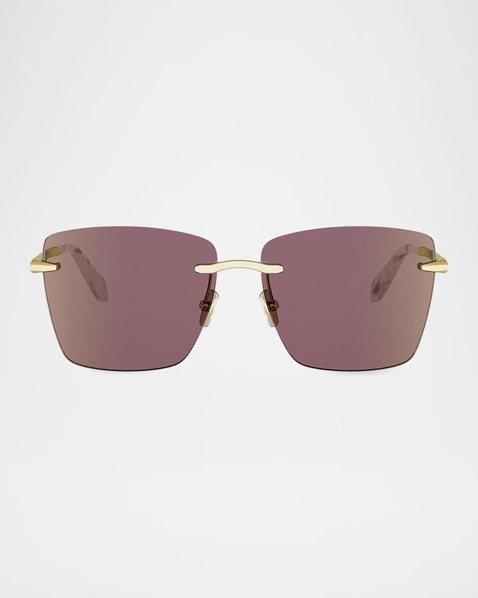 0968 BVLGARI ブルガリ リムレス サングラス スクエア イタリア製 BVLGARI Serpenti Viper 60MM Square Sunglasses | Neiman Marcus