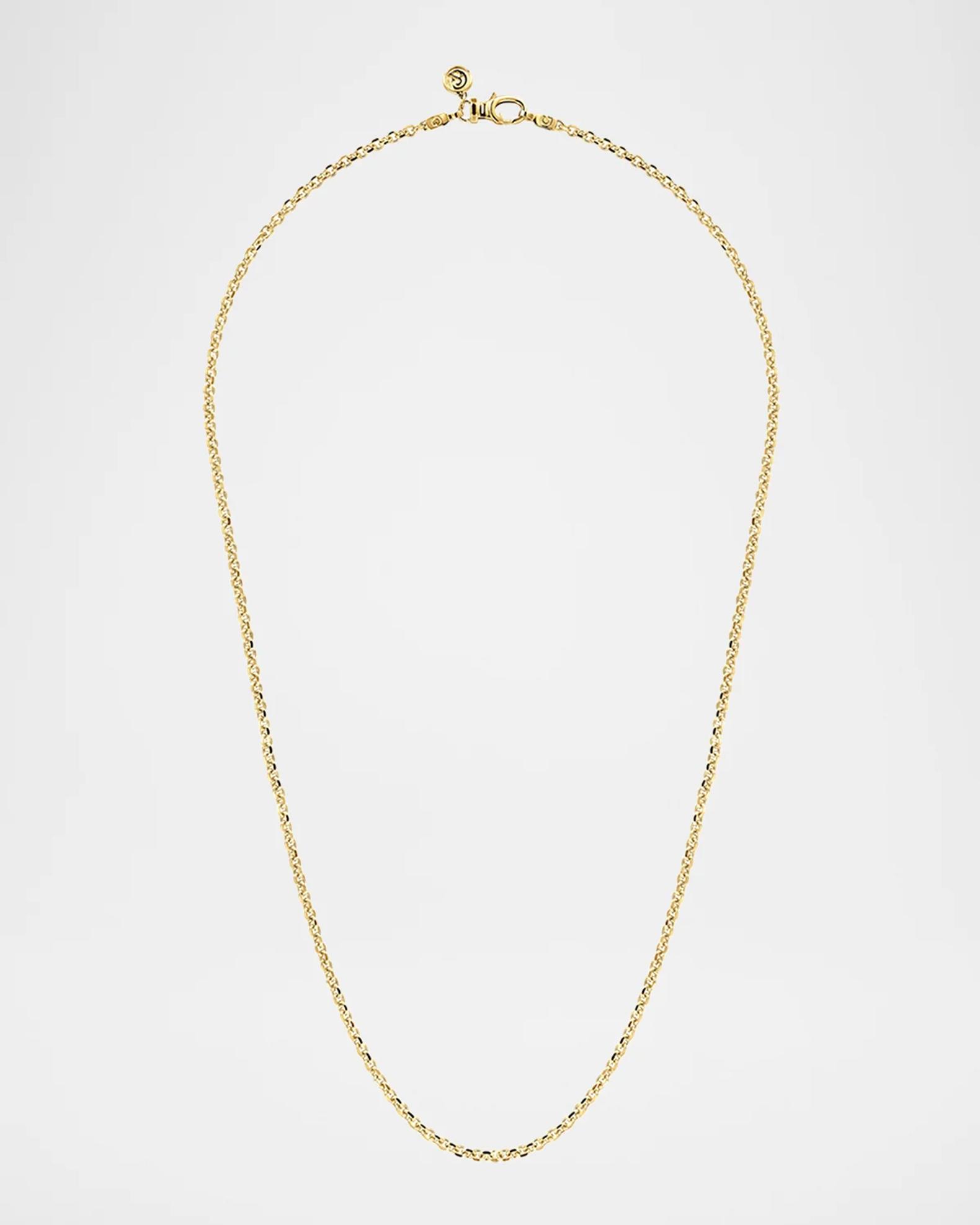 Gabriel & Co Men's Classic Link Chain Necklace in 14K Yellow Gold, 2 ...