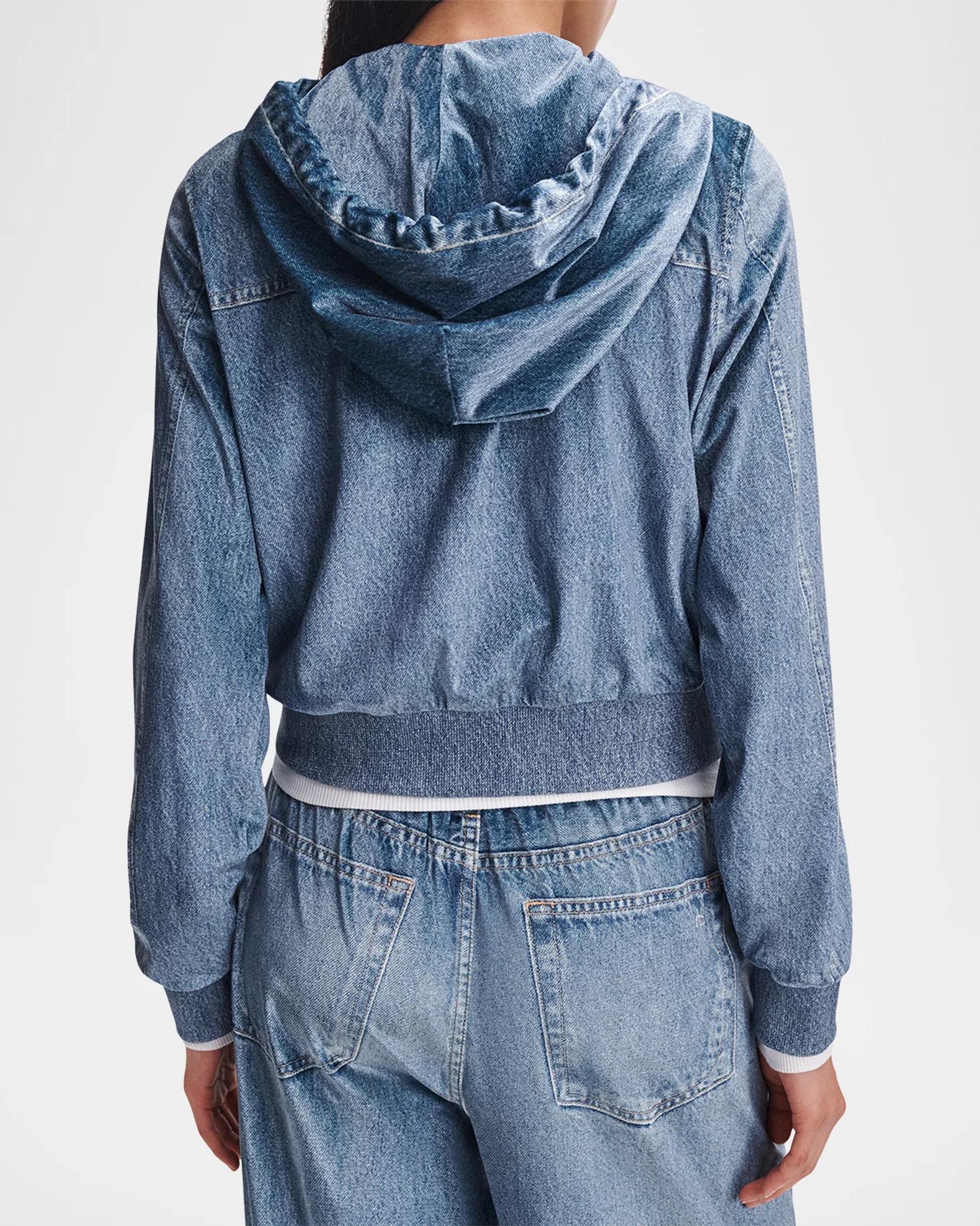 rag & bone Miramar Denim Zip-Up Hoodie | Neiman Marcus