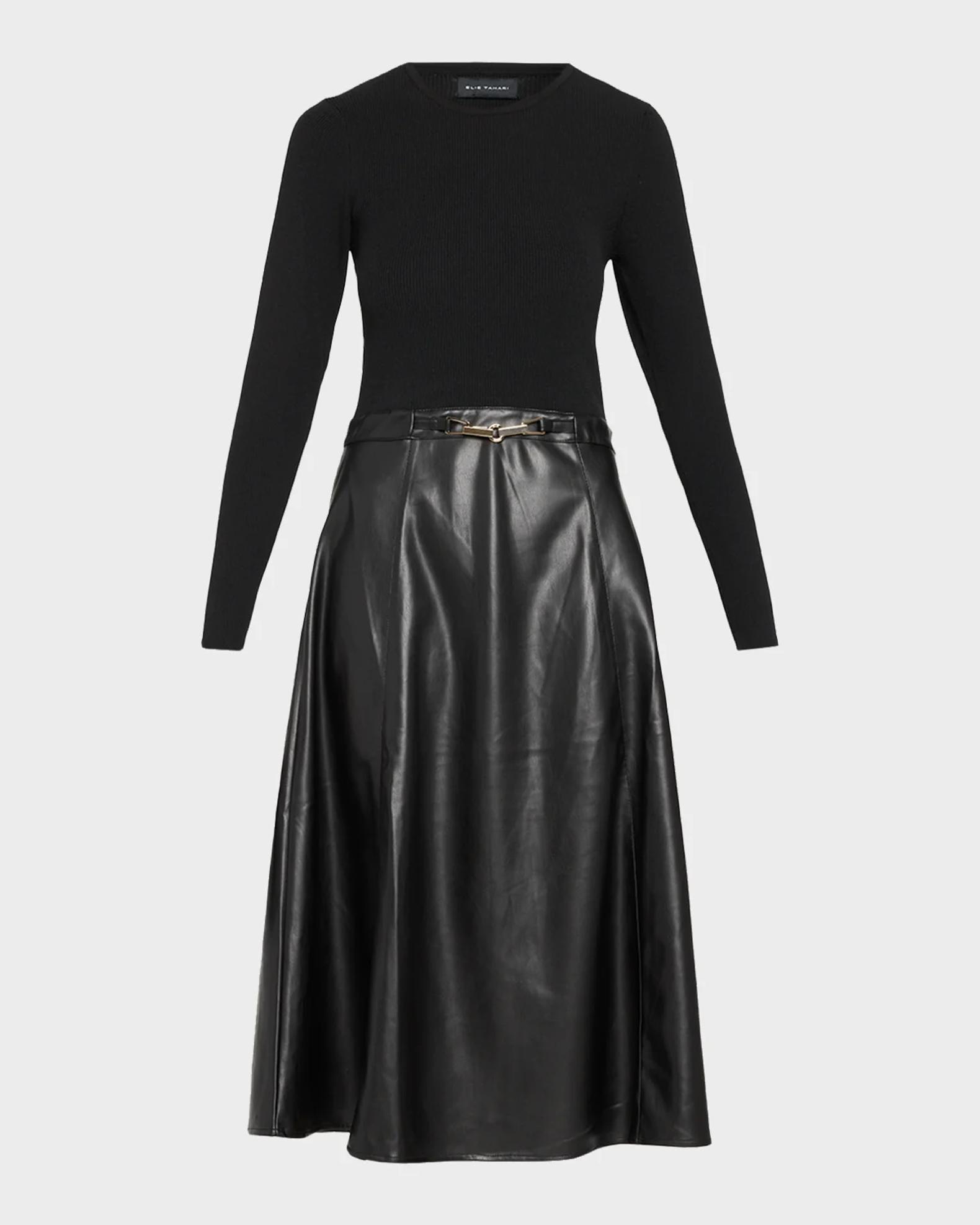 seamed a line dress tahari The Quinn Mixed Media Midi the Scarlett sleeveless midi