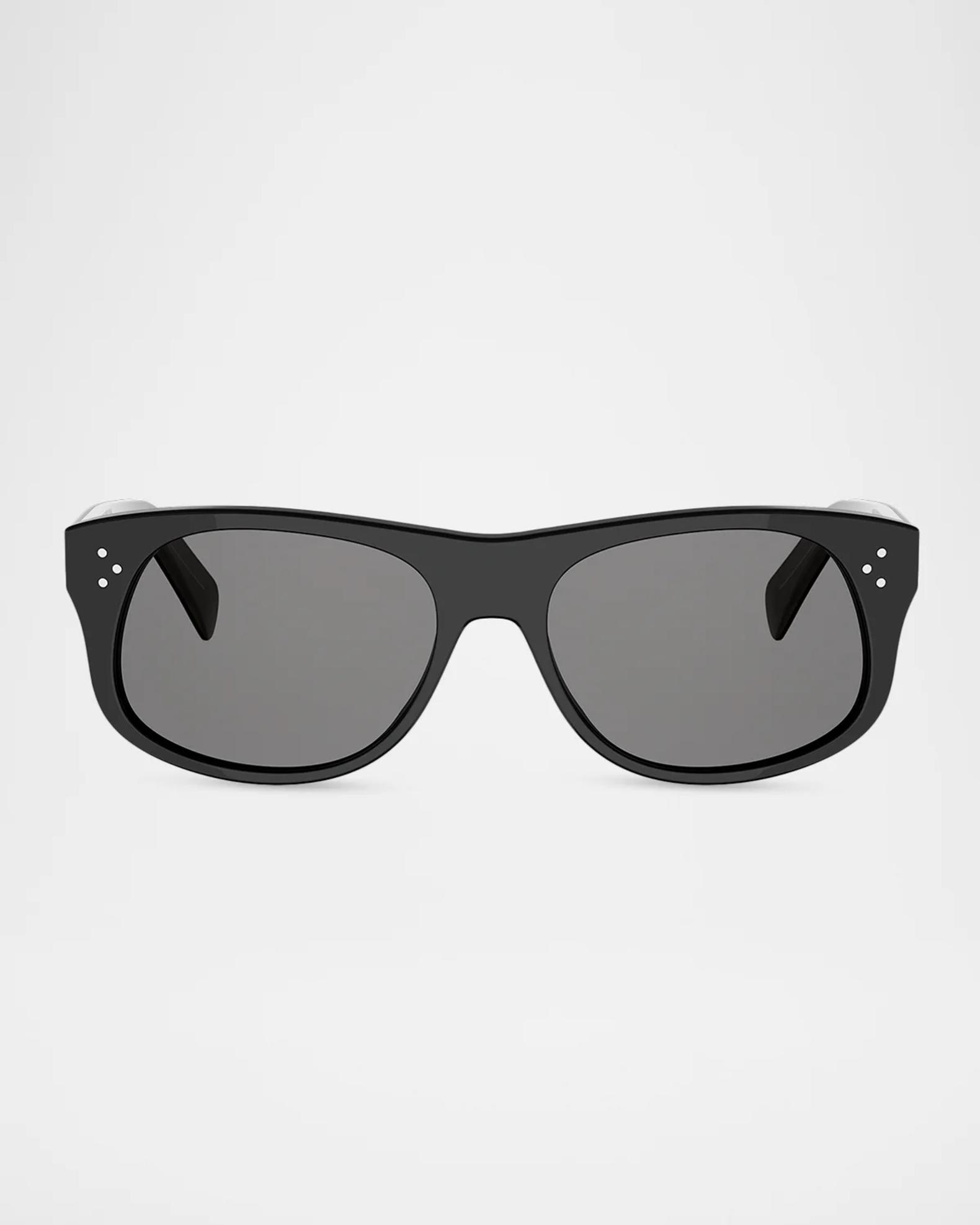 CELINE Men's 3 Dots 57MM Rectangular Sunglasses | Neiman Marcus