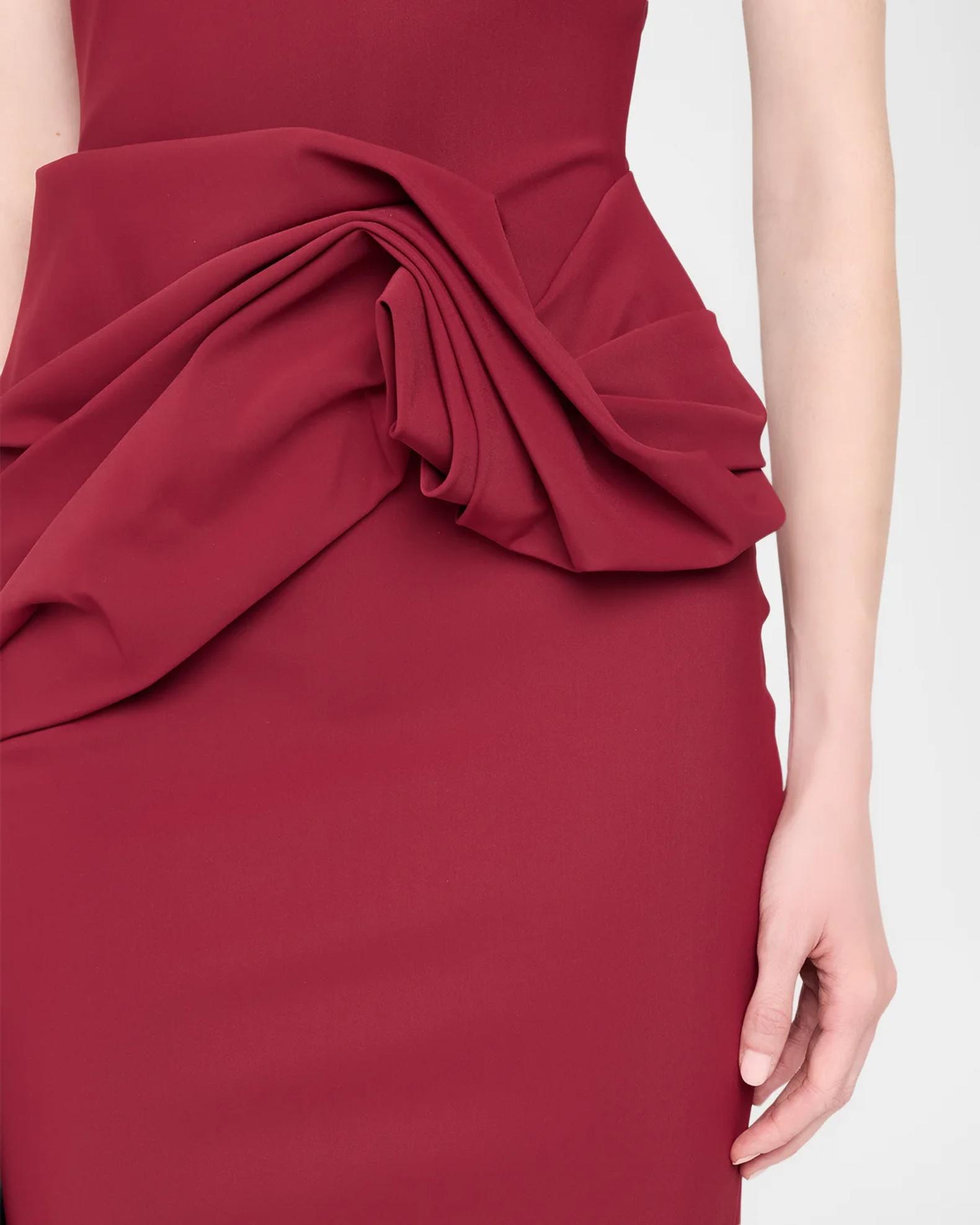 Chiara Boni La Petite Robe Morpheus Ruffle Mock-Neck Midi Dress ...