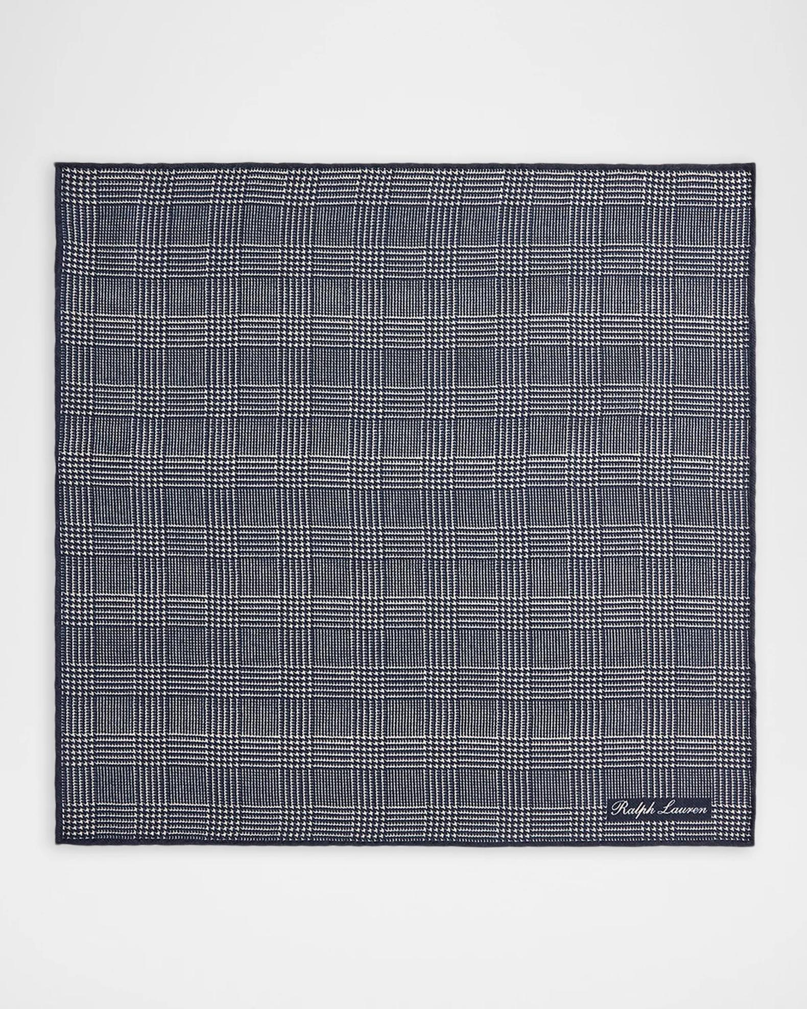 Ralph Lauren Purple Label Men's Plaid Cashmere-Silk Pocket Square