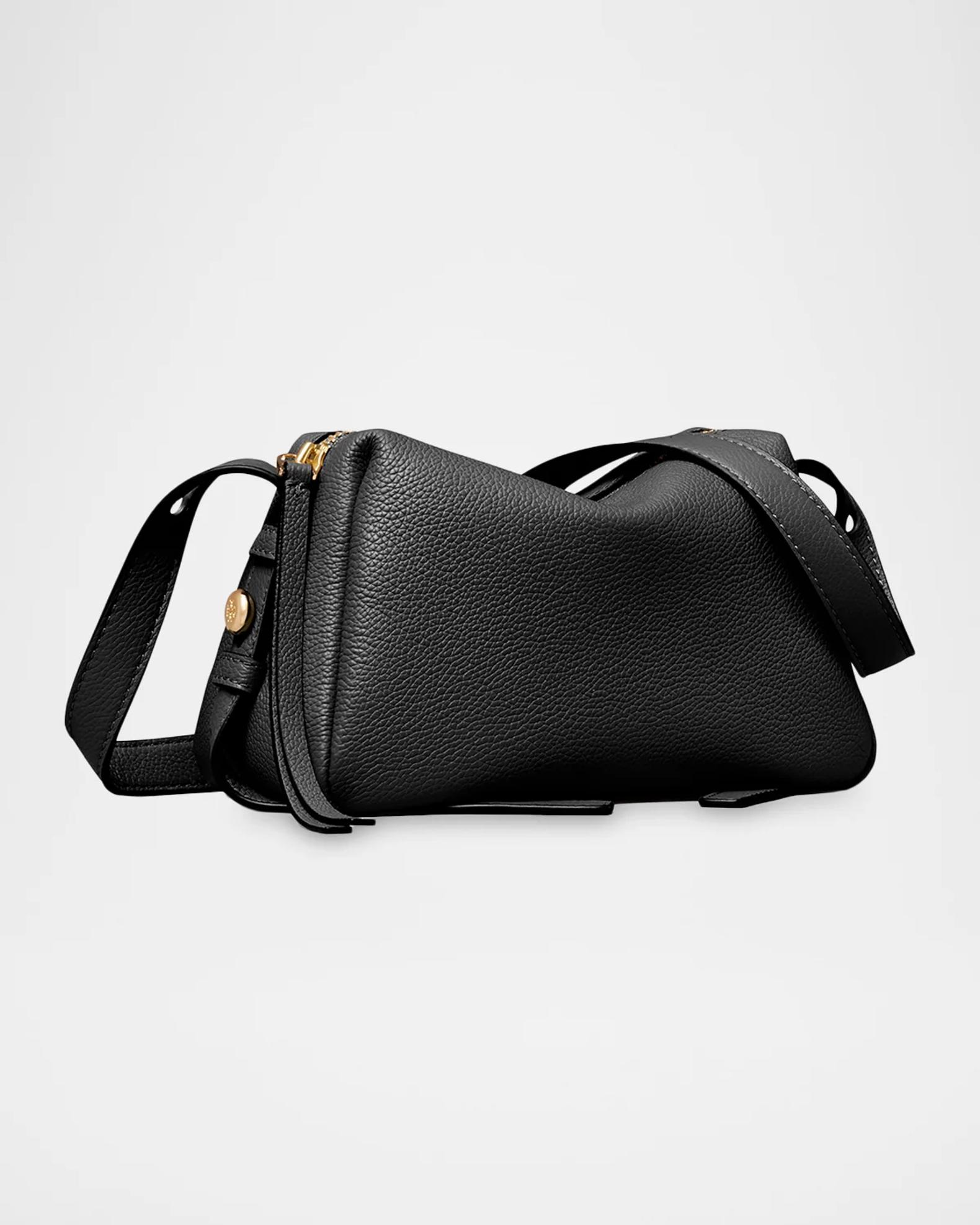 Tory Burch Romy Soft Pebbled Leather Crossbody Bag | Neiman Marcus