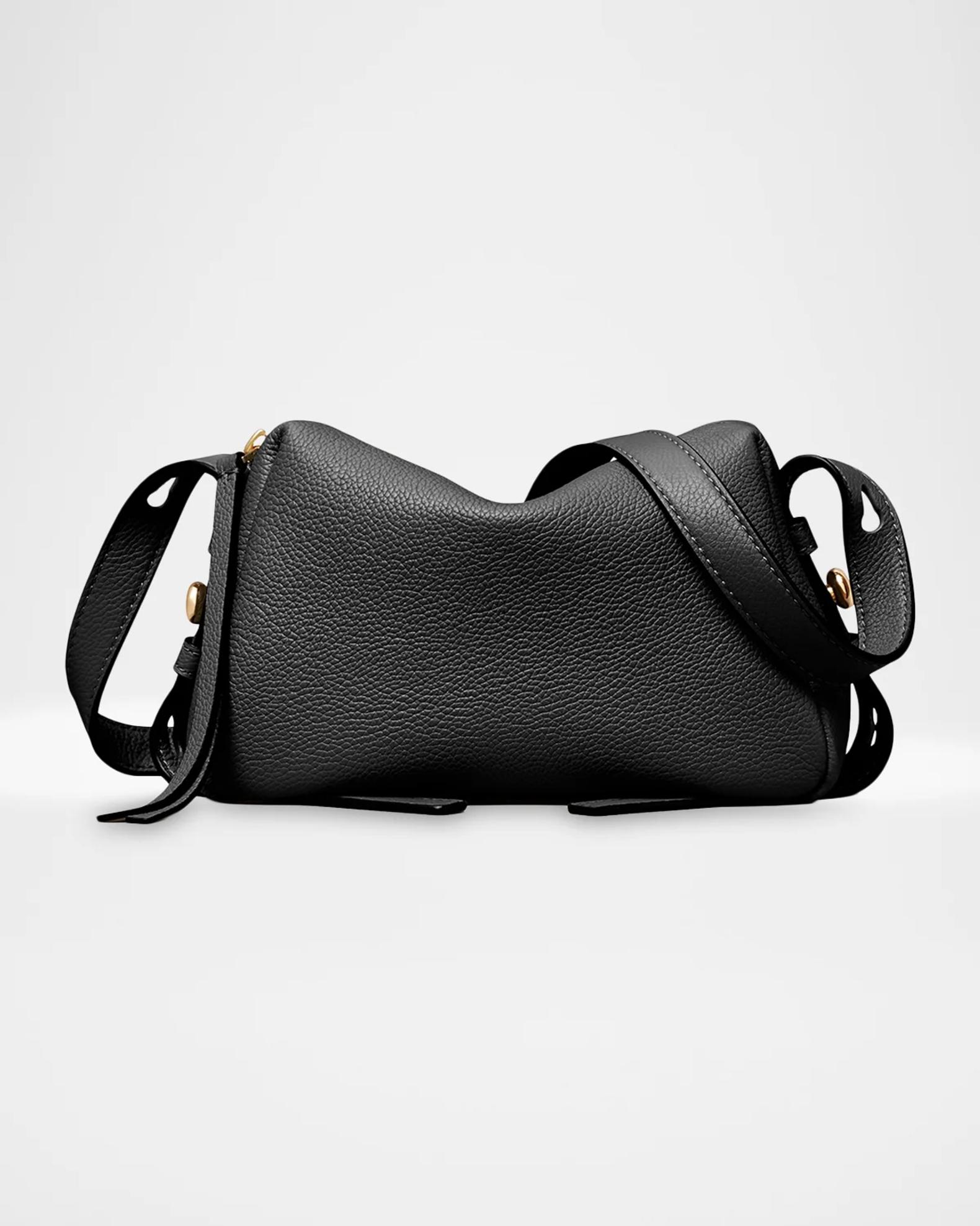 Tory Burch Romy Soft Pebbled Leather Crossbody Bag | Neiman Marcus