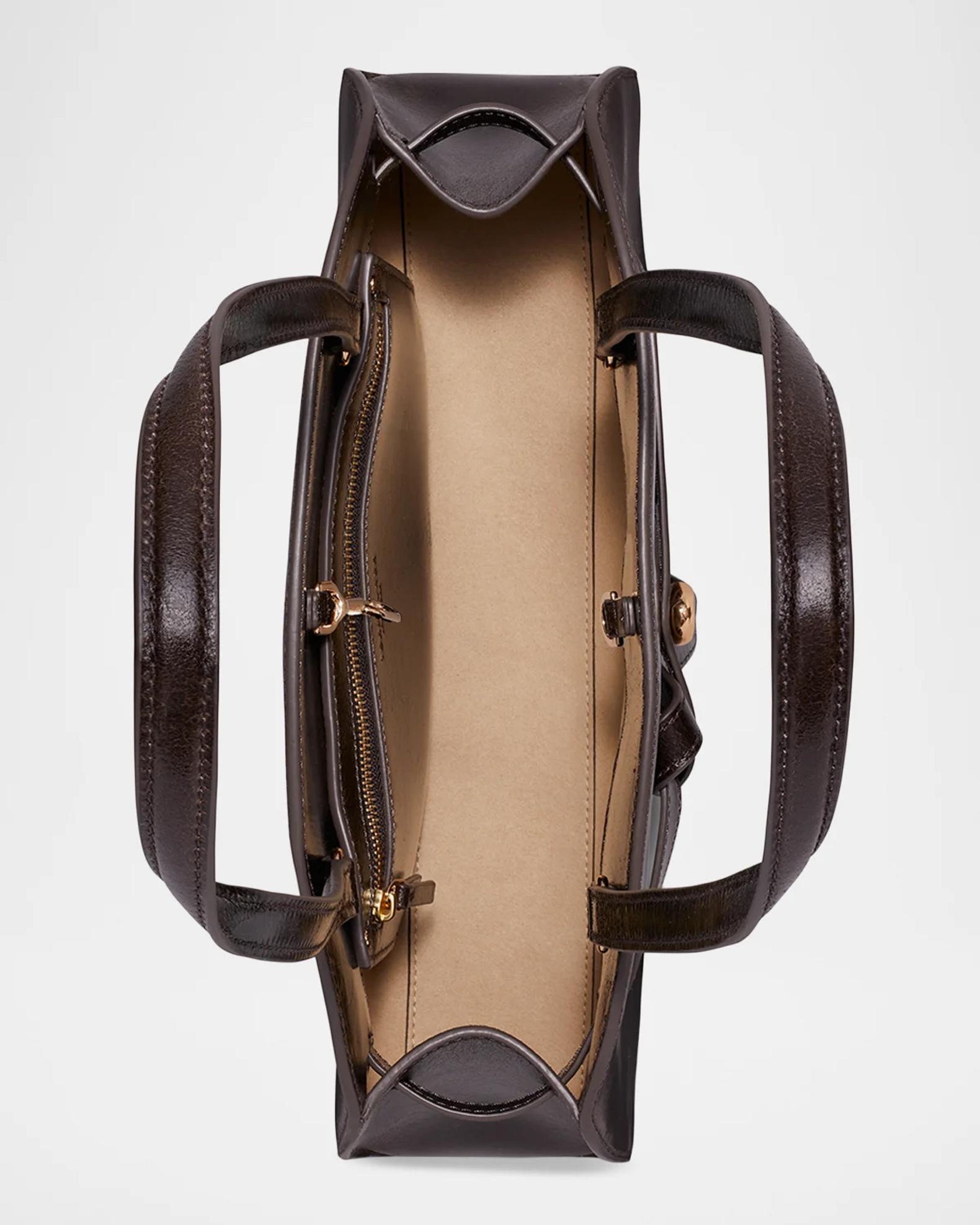 Tory Burch Romy Leather East West Bauletto Bag | Neiman Marcus