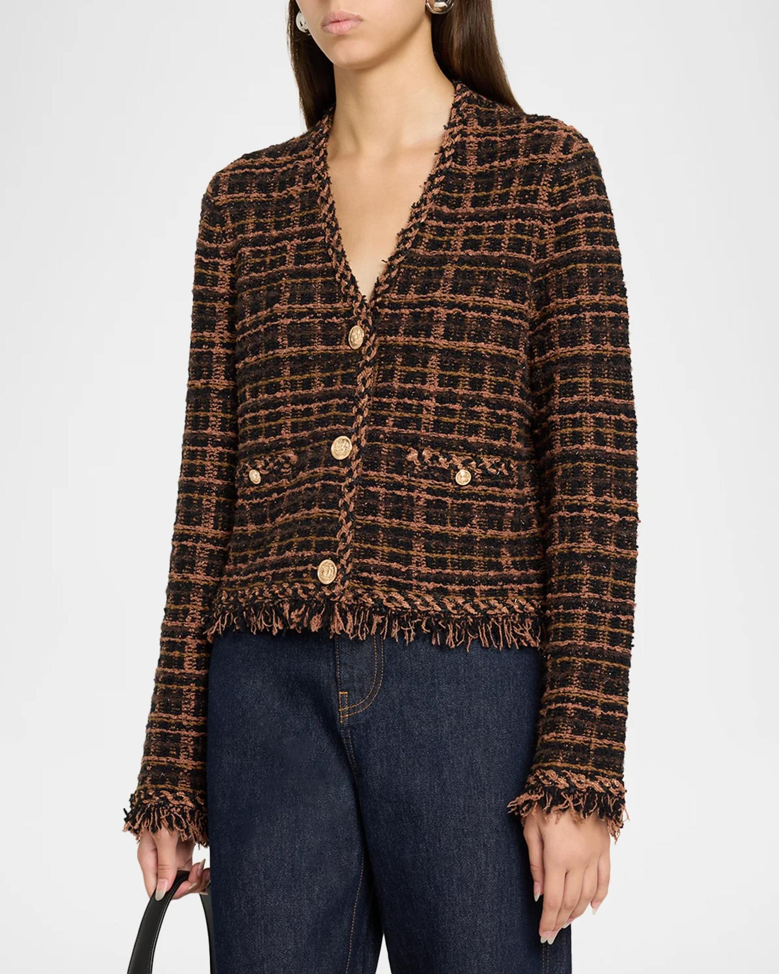 Milly Daphne Fringe Cardigan Jacket | Neiman Marcus