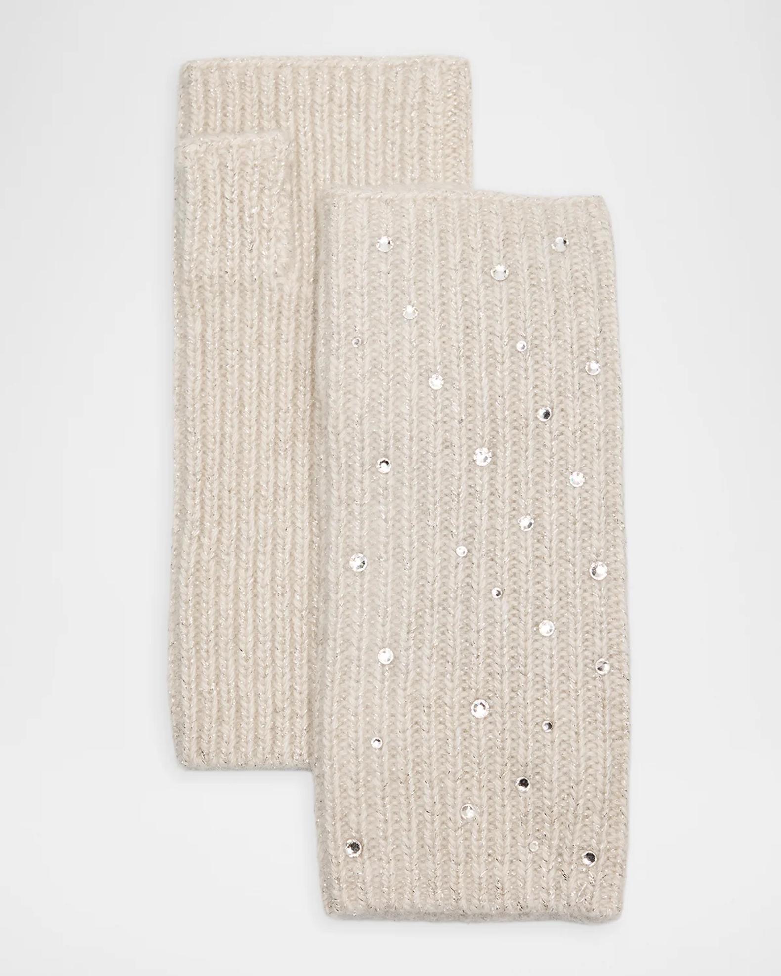Carolyn Rowan Cashmere Crystal-Embellished Fingerless Gloves | Neiman ...