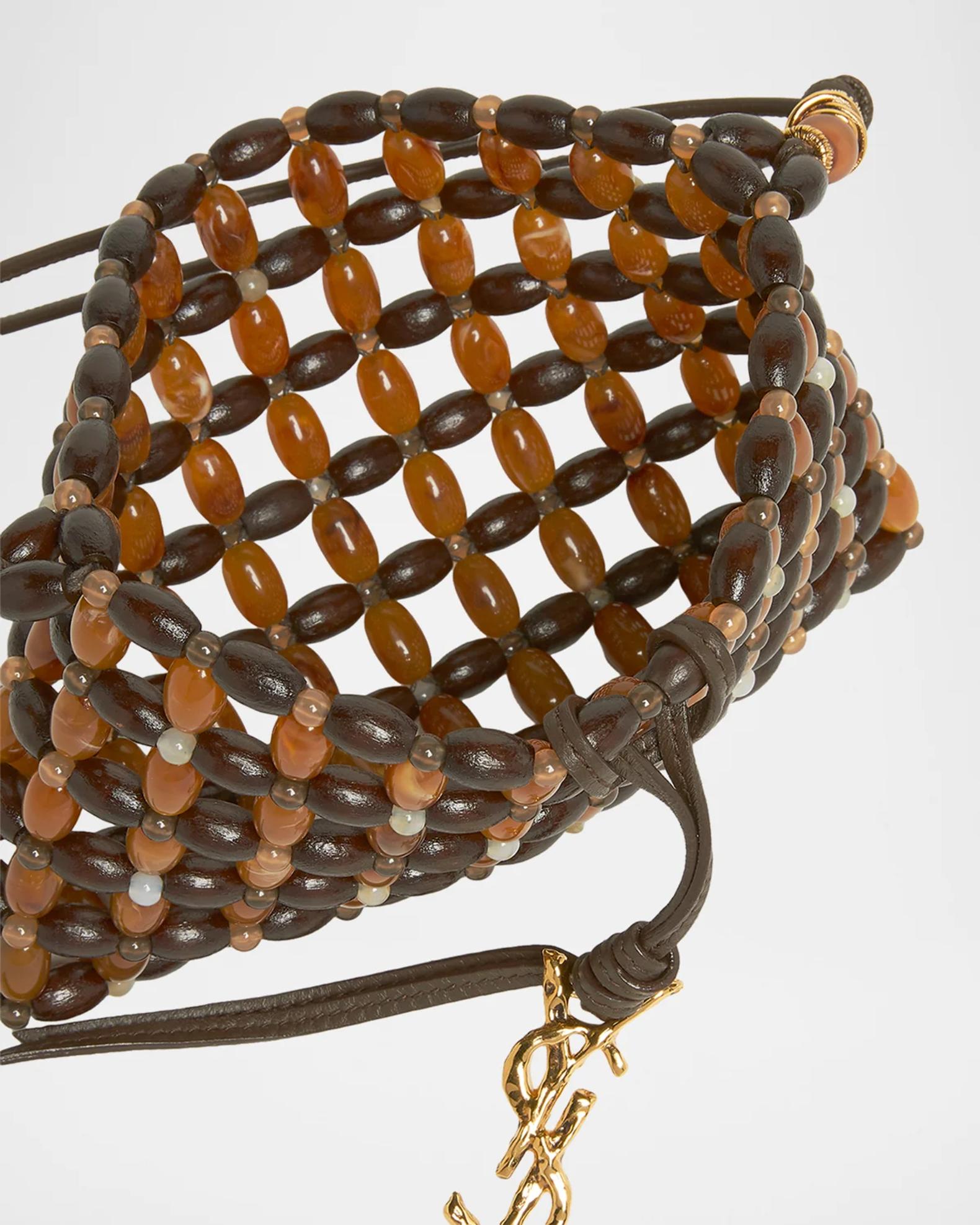 Saint Laurent Evening Beaded Shoulder Bag | Neiman Marcus