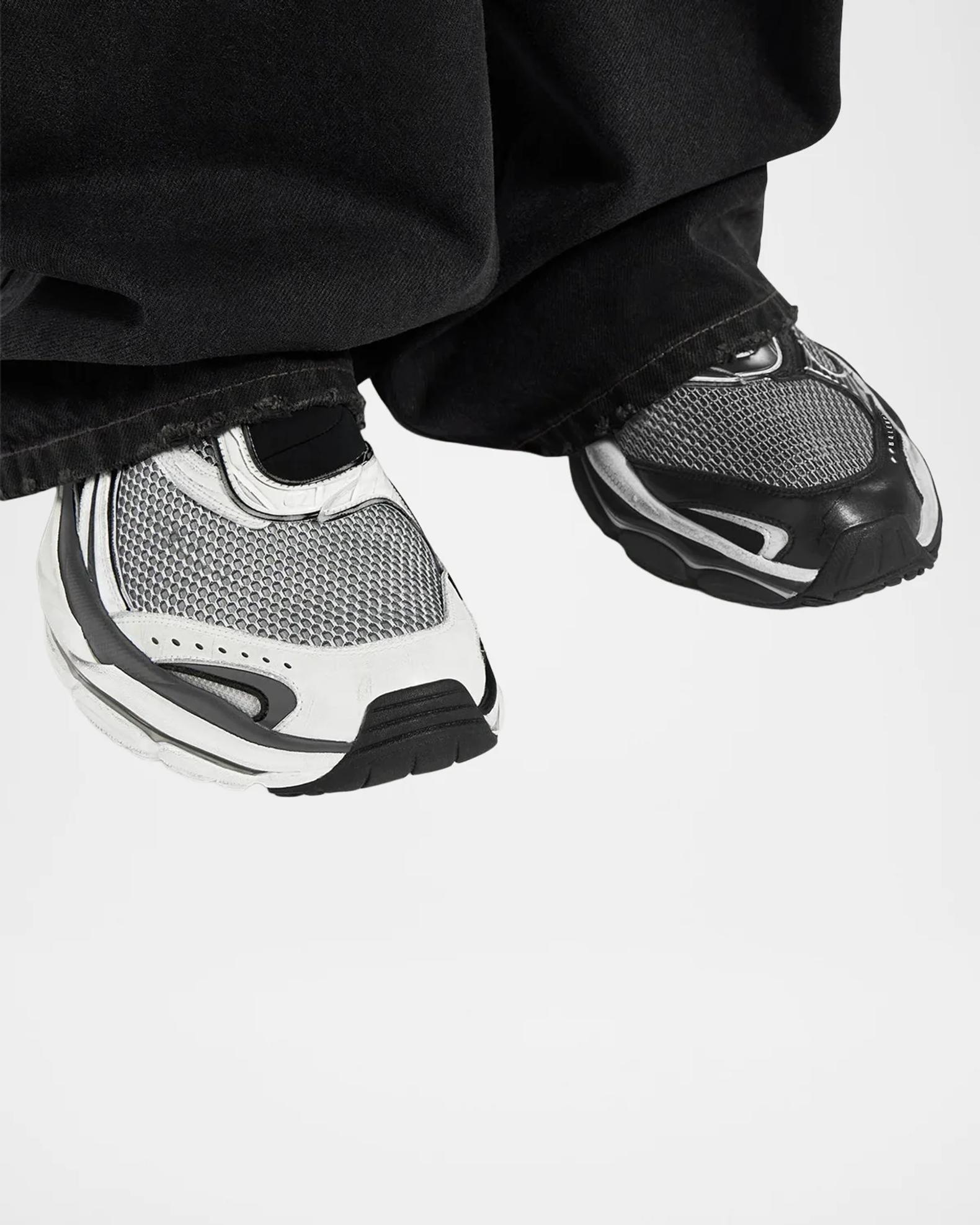 Balenciaga Men's D'Orsay Mesh Mismatched Slip-On Sneakers | Neiman Marcus