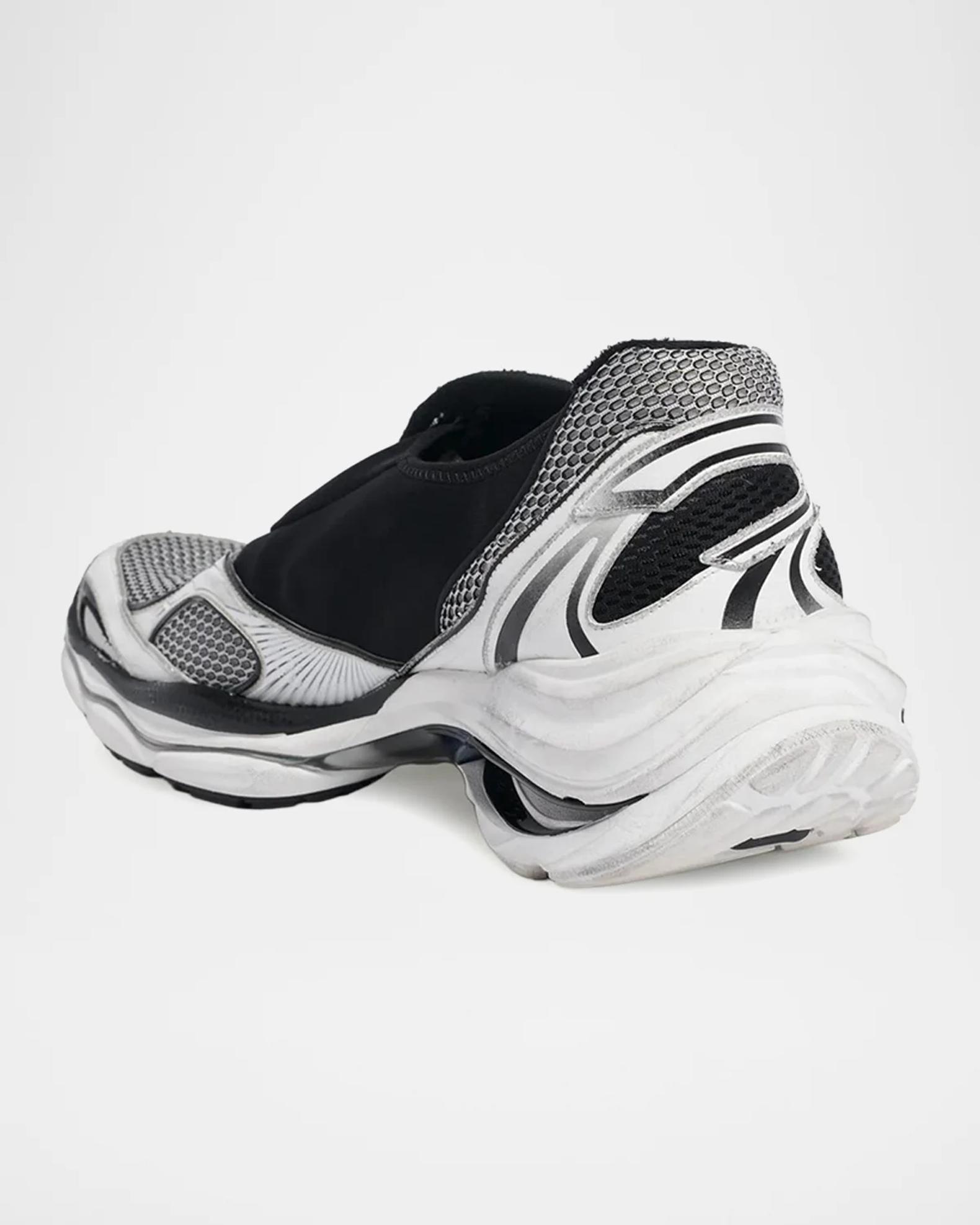 Balenciaga Men's D'Orsay Mesh Mismatched Slip-On Sneakers | Neiman Marcus
