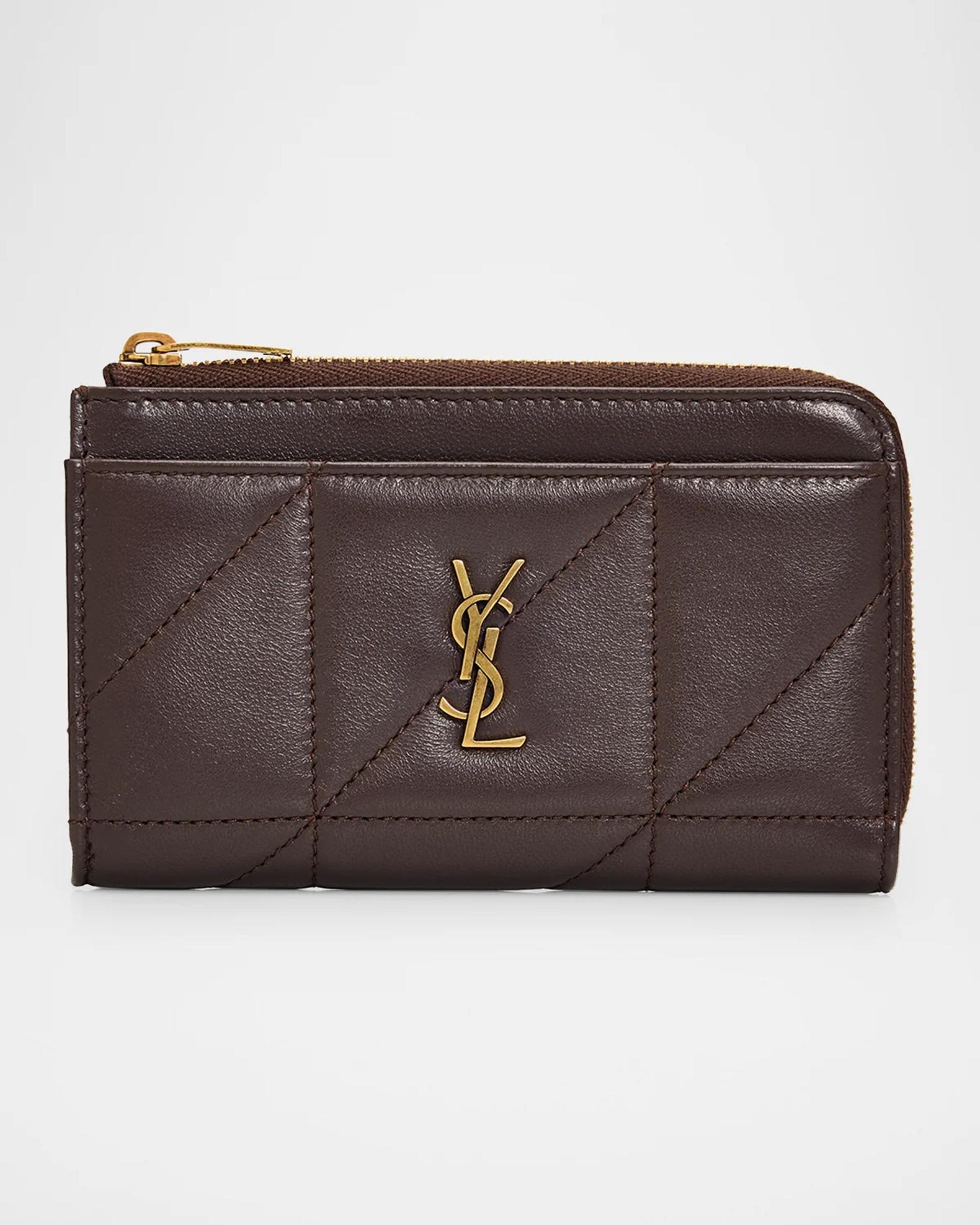 SAINT LAURENT 財布 ケース Saint Laurent Jamie Quilted Leather Card Case | Neiman Marcus