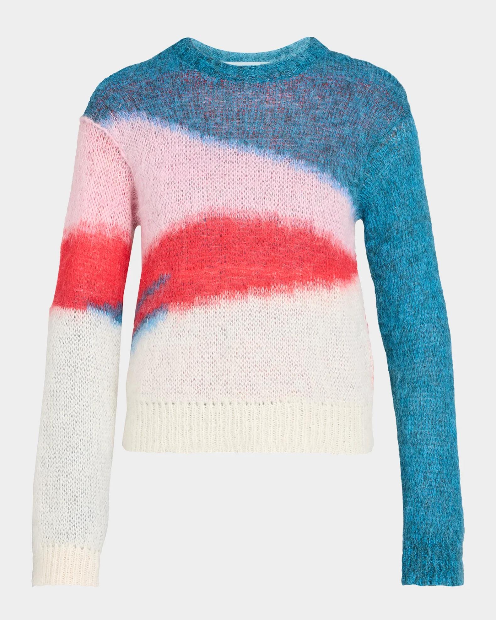 MOTHER The Moodswing Colorblocked Mohair-Blend Sweater | Neiman Marcus
