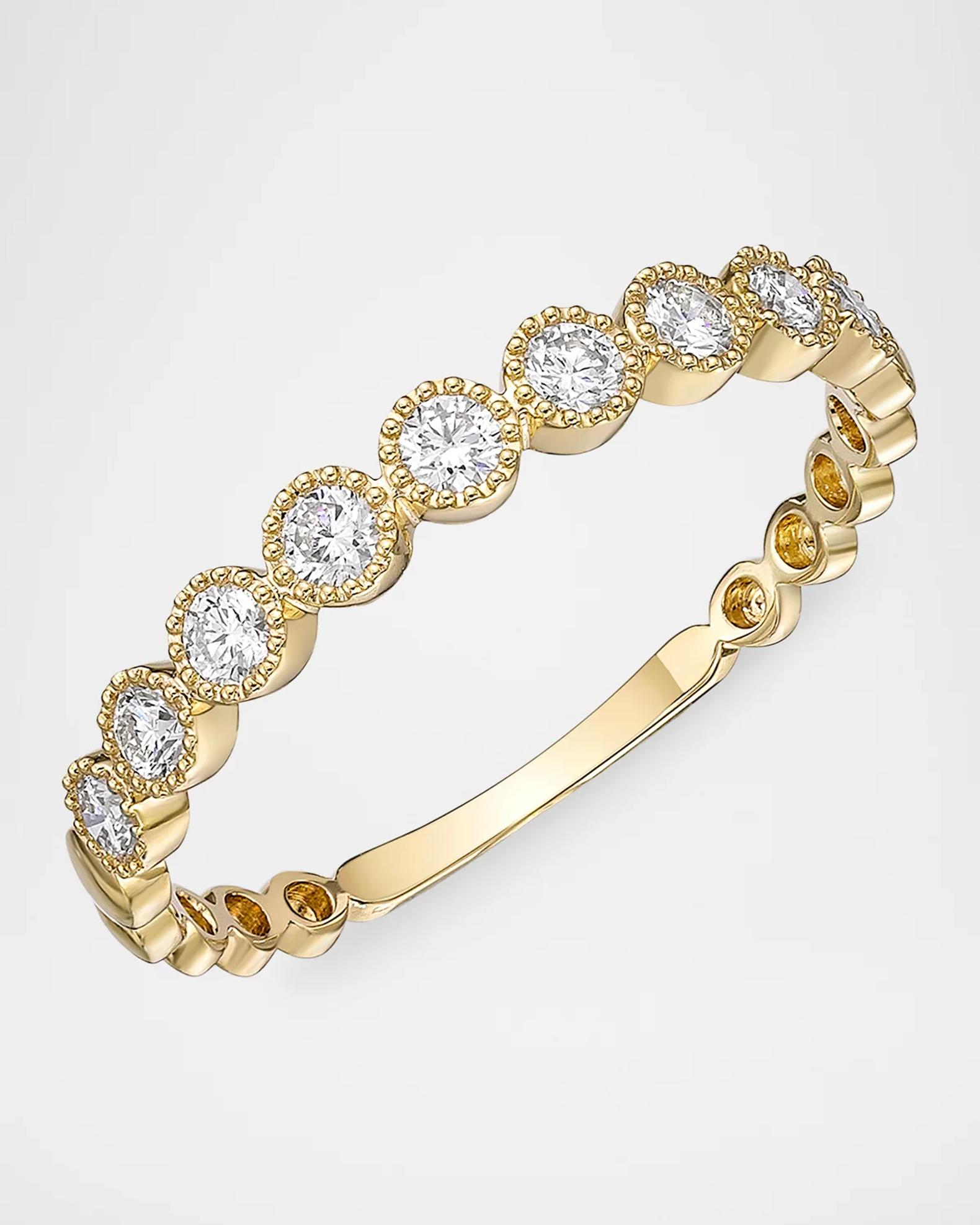 Memoire 18K Vintage Bezel Diamond Stackable Ring | Neiman Marcus