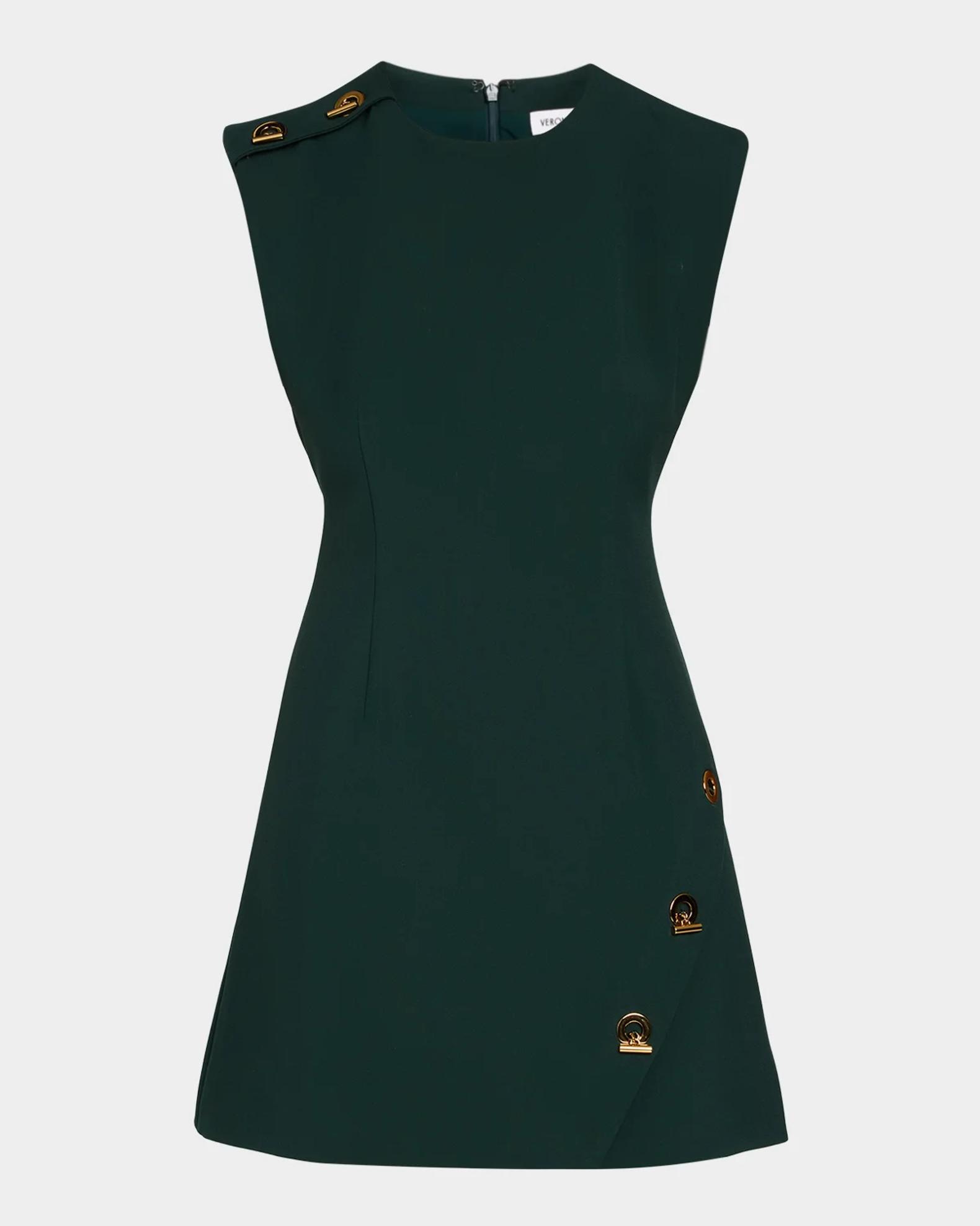 Veronica Beard Hyacinth Toggle Grommet Mini Dress | Neiman Marcus