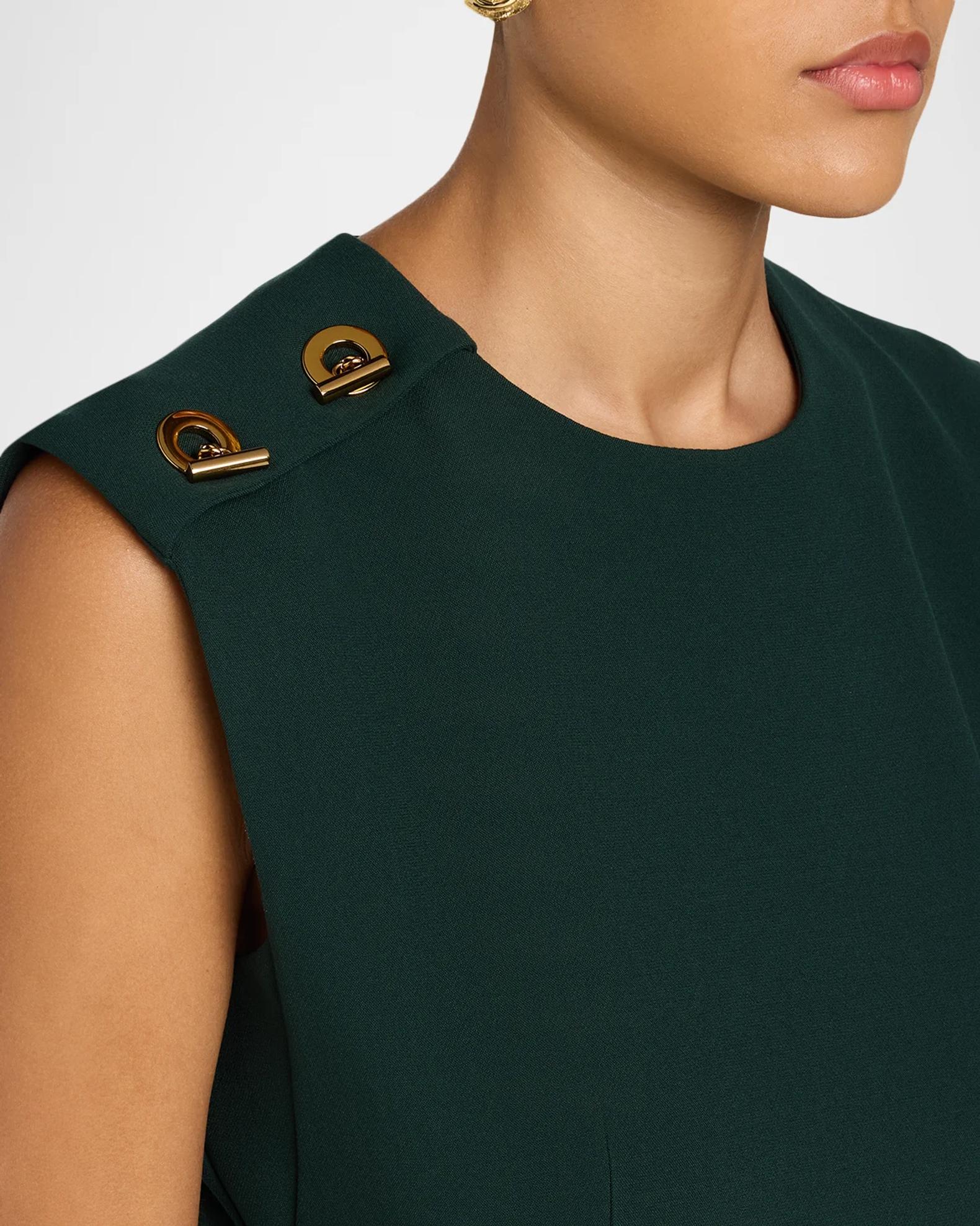 Veronica Beard Hyacinth Toggle Grommet Mini Dress | Neiman Marcus