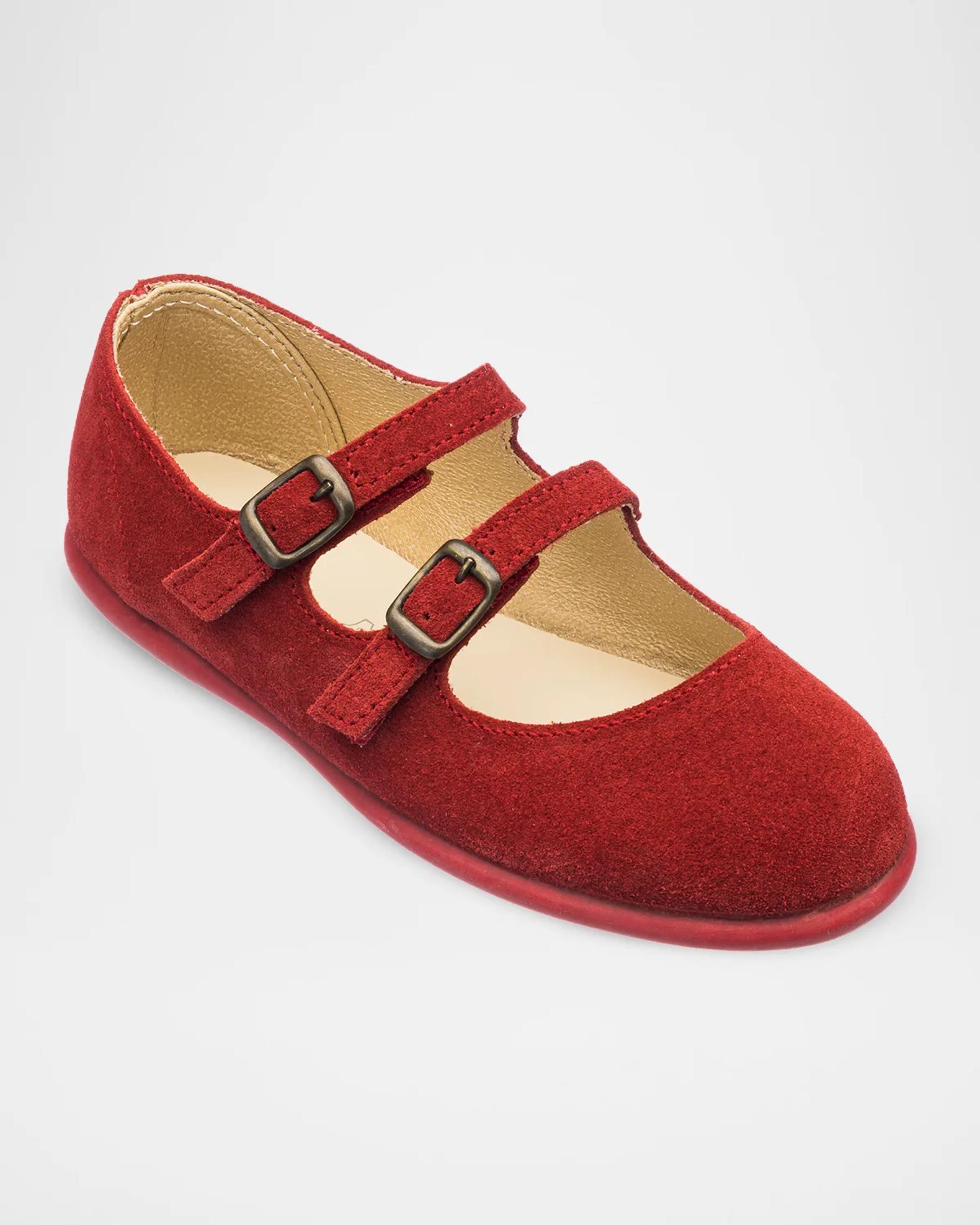 Elephantito Baby Girl's, Little Girl's & Girl's Suede Double-Strap Mary ...