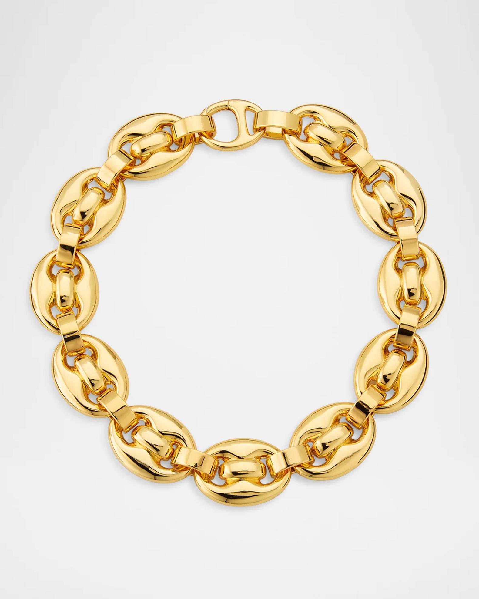 Kenneth Jay Lane 18K Gold-Plated Link Chain Necklace, 17.5