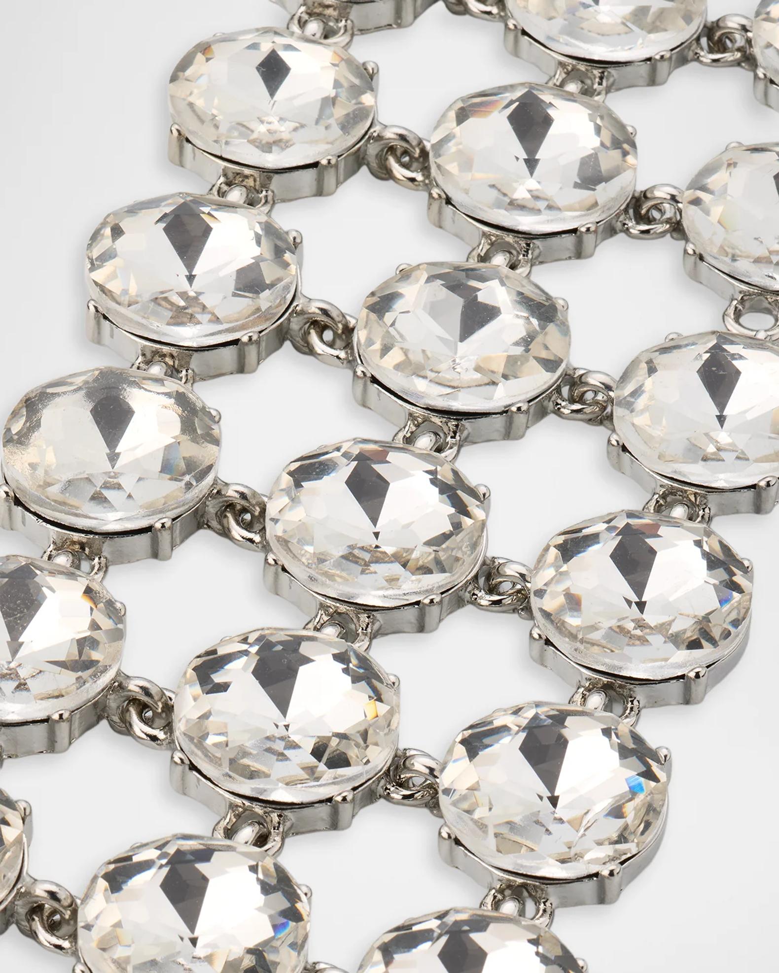 Kenneth Jay Lane Rhodium-Plated and Crystal Choker Necklace | Neiman Marcus