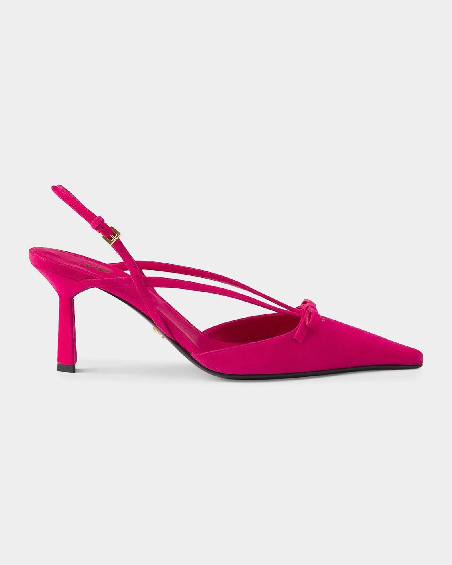 Prada 75MM Suede Slingback Pumps | Neiman Marcus