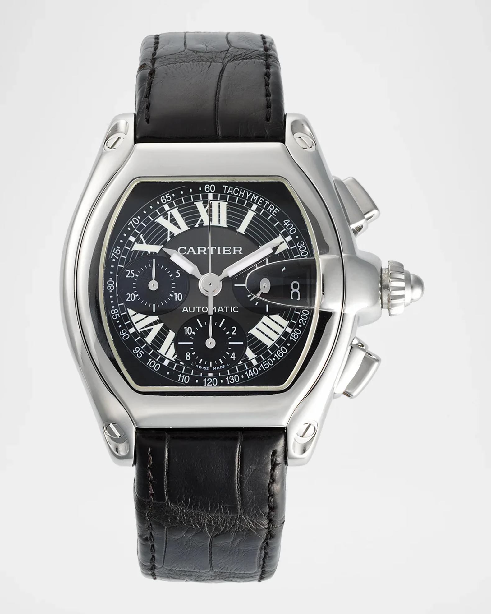 Cartierビンテージライター Vintage Watches Men's Cartier Roadster XL Chronograph Alligator