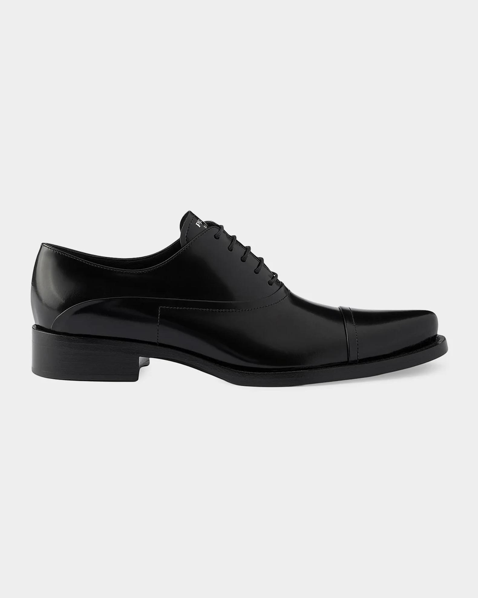 Prada Brushed Leather Oxfords | Neiman Marcus