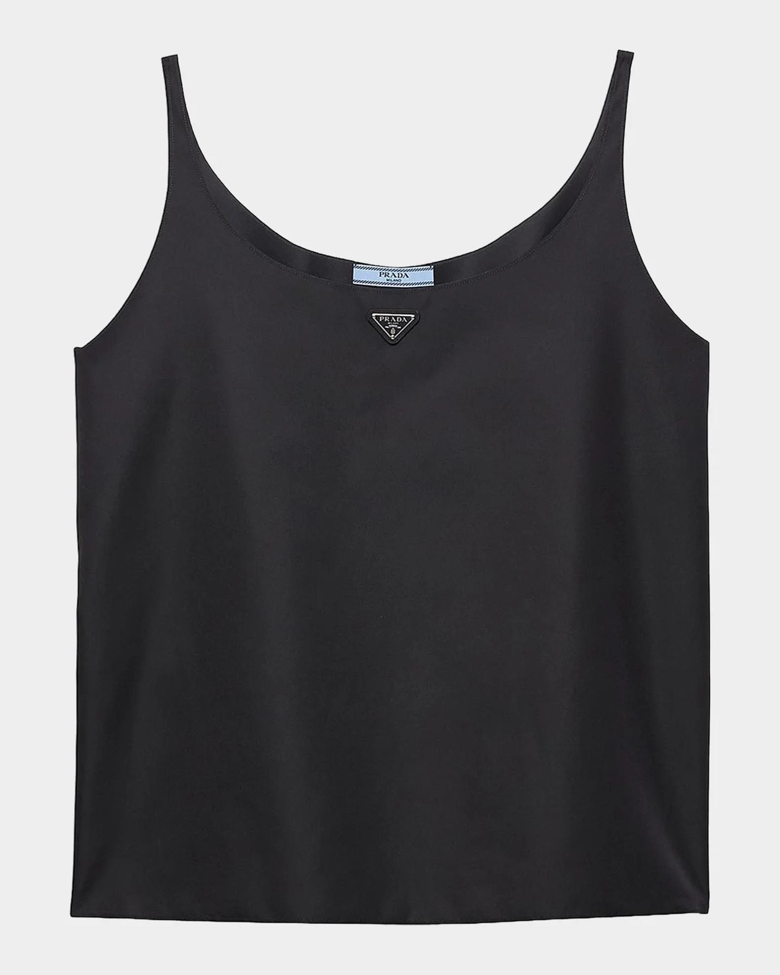 Prada Logo Scoopneck Tank Top | Neiman Marcus